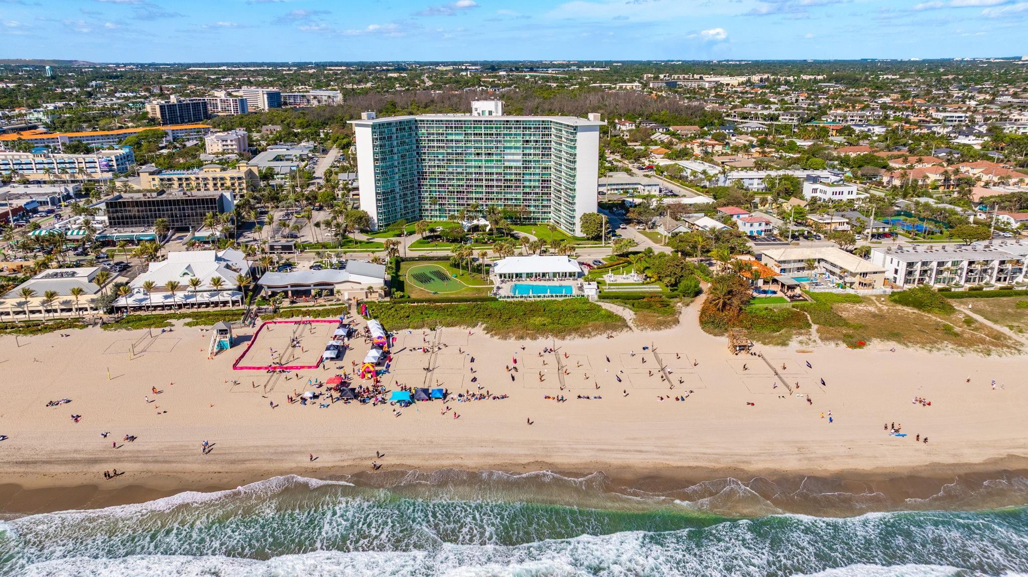 Available for the first time.  An over 2,000 sq ft 2-Story Penthouse is possible.  Build to suit.  The CROWN JEWEL of Deerfield Beach.  The "Tiara" located at the top of the tallest building in the city situated on the ocean in the heart of the island with direct panoramic oceanfront views.  One floor above the penthouse level on the roof of Tiara East .... a 400 sq ft studio with extended surveyed land.  Comes with documented building rights.  Create your own paradise, from a huge elaborate deck patio overlooking the ocean and the Deerfield pier, to building your own private rooftop penthouse.  Legal building rights attached.  So many amenities included, as well as proximity to the best dining and entertainment on Deerfield Beach.  SIRS and ELSS Certified!  Also full reserves Legal documentation and Survey attached for your records and review