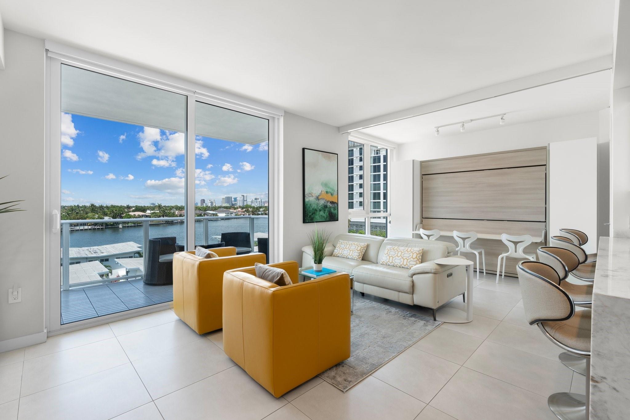 The Beach Condo you have been waiting for is at the exclusive Tiffany House Residences. 1 Bed & 1.5 Baths with a magnificent intracoastal view. Steps to Fort Lauderdale Beach's white sands and the Intracoastal Waterway, minutes to Downtown, and a lifestyle on-property like no other! Tiffany House exudes the luxury and convenience that South Florida's dreams are made of. The magic begins upon arrival: Valet Parking, Contemporary Lobby, and amenities Galore; Theater Room, Gym with Sauna, Club Room, Billiard Lounge, Summer Kitchen, and Relaxing Pool. Plus, Rooftop Pool & Restaurant/Bar. In addition, Beach Service. Be treated like family & enjoy resort-style comforts. PERFECT 1031 EXCHANGED - NO RENTAL RESTRICTIONS. RENT FROM DAY 1!!!!