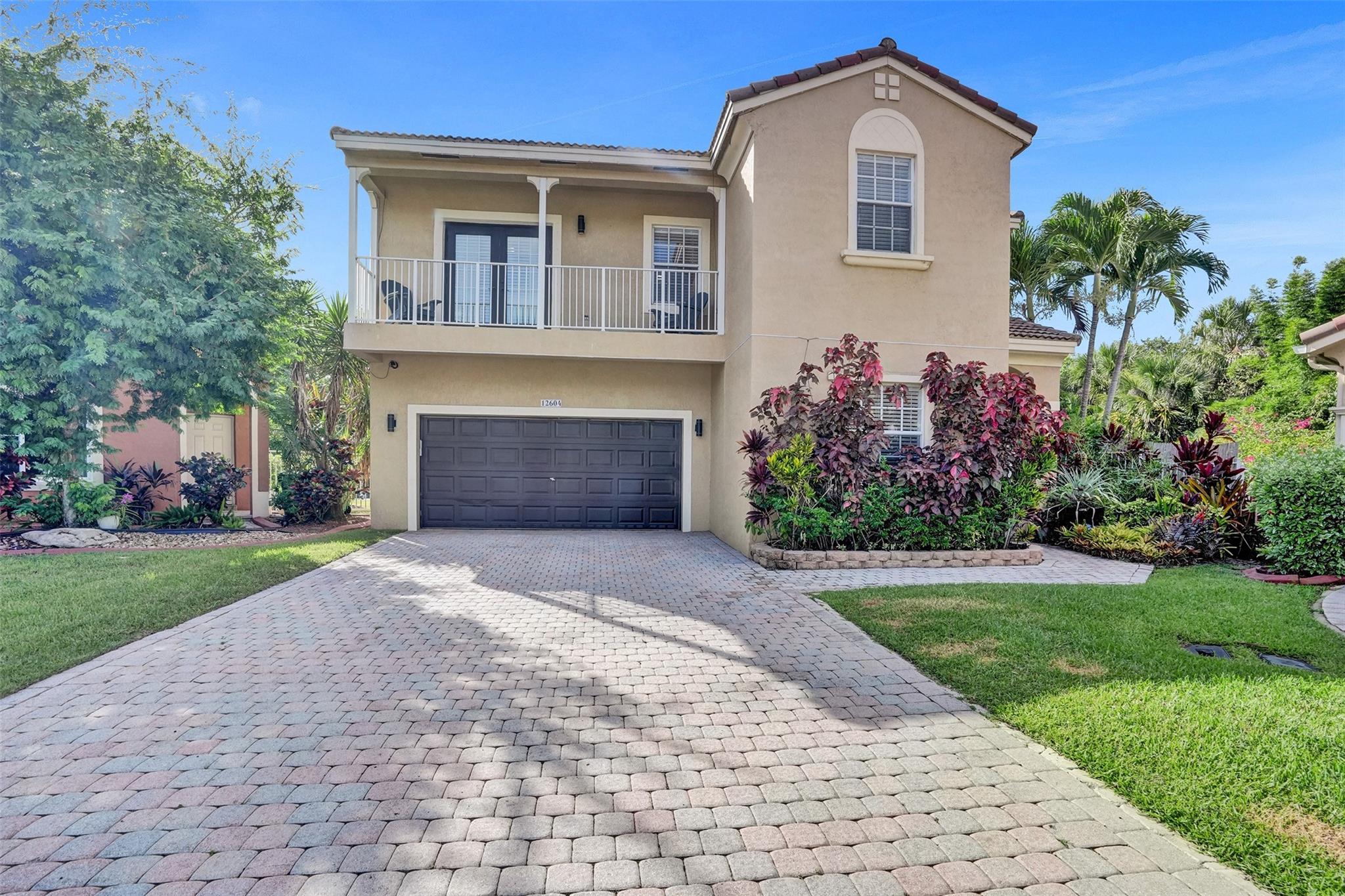 Looks like a model home! Gorgeous 4 bedroom/ 3 full bath home in desirable gated community of Vizcaya in Coral Springs! Great floorplan with 1 bedroom + 1 full bathroom downstairs (great for guests, office, gym)! Upstairs you'll find the primary bedroom plus 2 other bedrooms and a huge bonus room that is used as a family room/playroom/movie theater room or can be converted into a huge 5th bedroom. Fully renovated bathrooms! And what an AMAZING BIG TROPICAL PRIVATE BACKYARD with beautiful landscaping and lighting, mancave shed with electrical, playground and cozy firepit area. So many updates, front and back balconies, hurricane shutters. HOA is only $300/month and offer community gym, pool, hot tub and tennis courts! Subject to Probate court approval. Estimated closing date end of August.