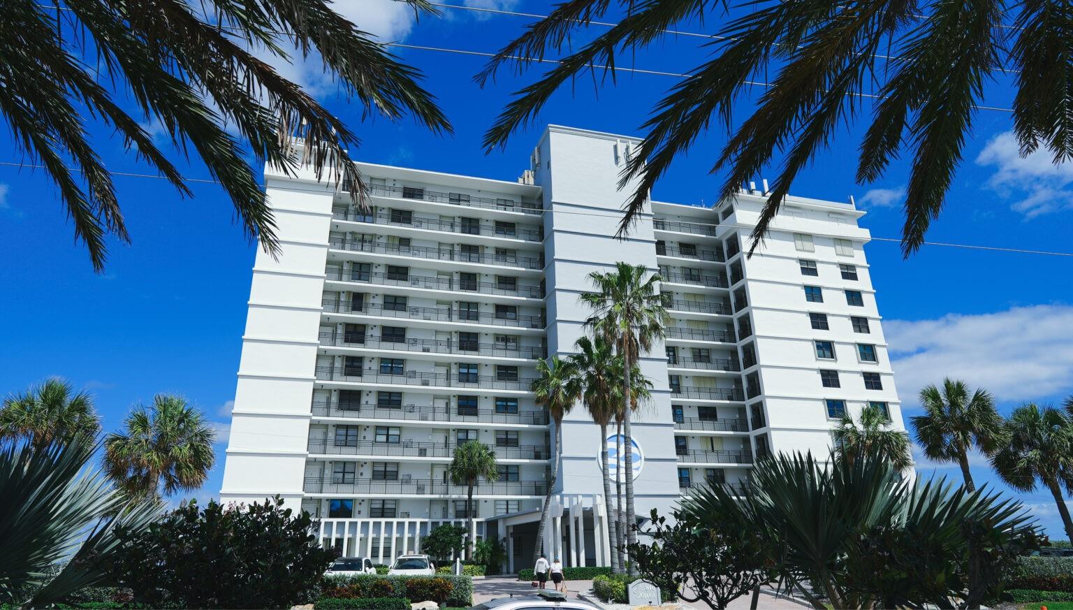 10th Floor with a magnificent view of the Atlantic Ocean and beach. Walk right out onto the sand.  Huge potential with this Condo. Make it the way you want it.