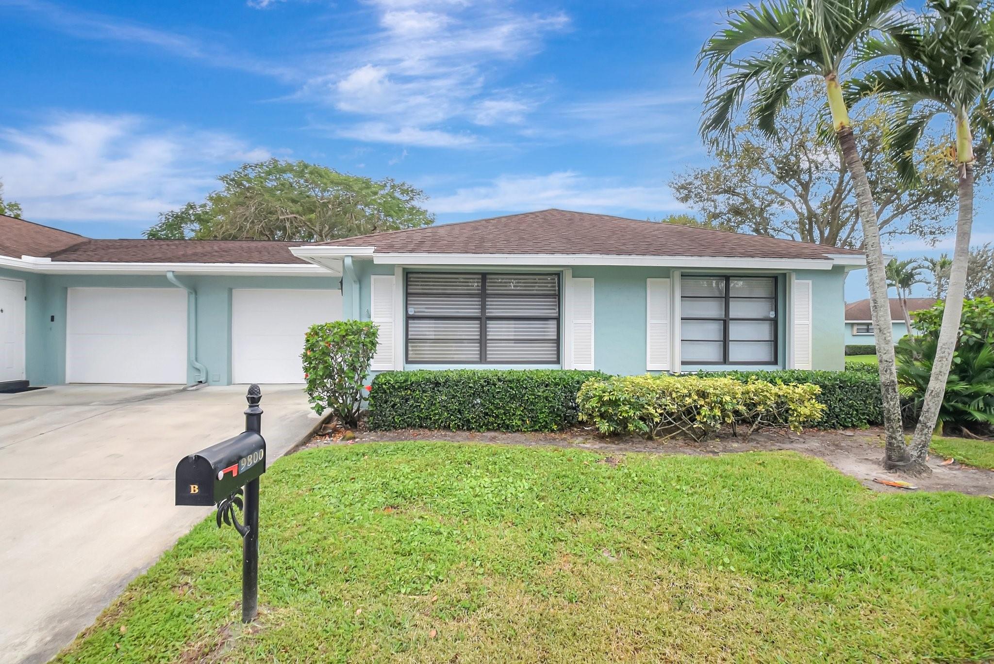 Welcome to this exceptionally well-maintained 2-bedroom, 2-bathroom villa on a desirable corner lot in the sought-after Bent Tree Villas East—a peaceful 55+ community offering a relaxed lifestyle. Step inside to find elegant bamboo flooring in the living room and tile flooring throughout, enhancing the warmth and charm of this inviting home. The spacious layout includes a bright and airy living area, a well-equipped kitchen with ample storage, and a cozy dining space perfect for entertaining. The primary bedroom features a large walk-in closet and an en-suite bathroom. The second bedroom is ideal for guests or a home office. Additional highlights include a one-car garage and a patio. Access to wonderful community amenities, including a clubhouse, pool, and other social activities.