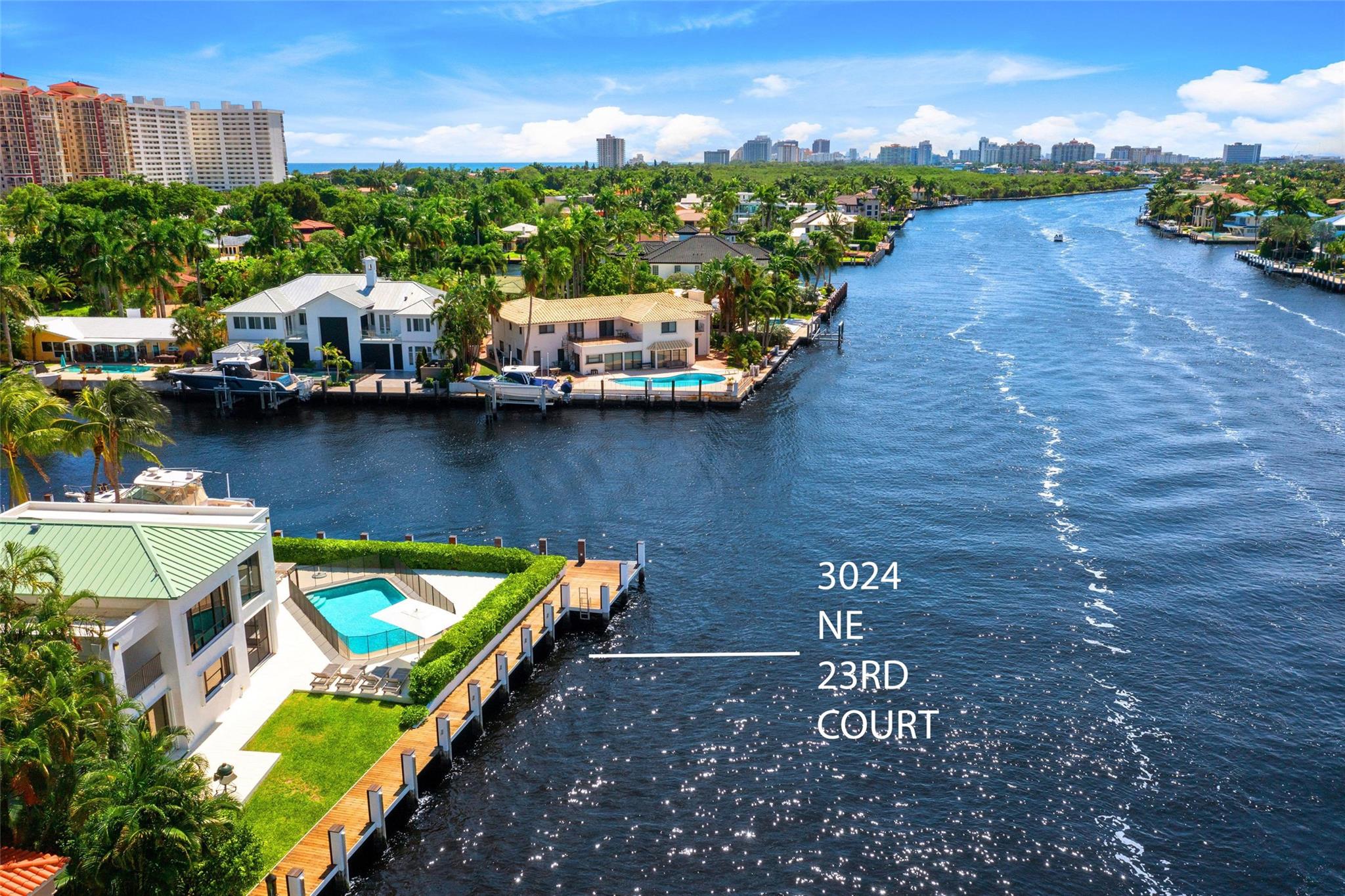 SALE FELL THROUGH - BACK ON THE MARKET | INTRACOASTAL POINT WITH SPECTACULAR SOUTH PANORAMAS | SITED BETWEEN THE OCEAN & INTRACOASTAL | LOT: 15,712± FT & 0.36± ACRES | 
WALK TO BIRCH STATE PARK | 100± FT DIRECT INTRACOASTAL & 140± FT FRONTAGE WIDE CANAL |
DEEP DRAFT FOR 130± FT YACHT | FEATURES A WRAPAROUND NEWER DOCK | EQUIPPED WITH BOAT LIFT AND SEPARATE JET SKIS PLATFORM | CONTEMPORARY HOME WITH WALLS OF GLASS FOR WIDE PANORAMAS | 
2-STORY GREAT ROOM | SCREEN ENCLOSED LANAI | METAL ROOF | THREE ENSUITE BEDROOMS ON FIRST LEVEL | PRIMARY BEDROOM HAS 11.5± FT CEILINGS & LOCATED ON THE 2ND LEVEL WITH WIDE WATER VIEWS, SITTING AREA & AN OFFICE | BEACH, RESTAURANTS, GROCERIES ALL IN CLOSES PROXIMITY |
HOUSE REBUILT 1987 SOME OLDER AREAS