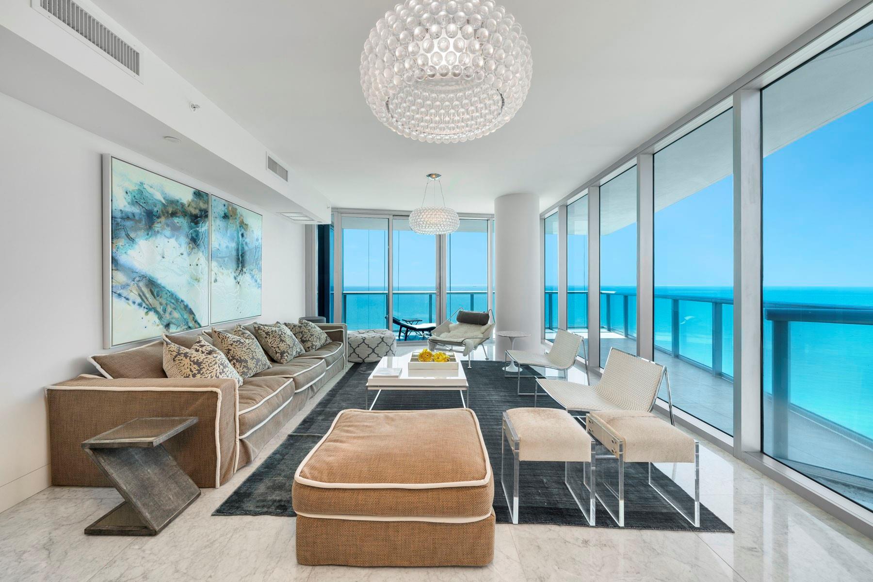 Gorgeous corner unit with spectacular ocean and city views. Equipped with a private elevator foyer, modern interiors, and an open concept kitchen outfitted with top of the line appliances. Also included is a spacious balcony accessed from entertaining spaces and the master bedroom which allows you to take in the awe-inspiring beauty of Miami sunrises. The building is adorned with state-of-the-art finishes and a style that reflects the epitome of modernity. Other building features include valet parking, 24/7 concierge services, access to world-class amenities, two resident pools and a poolside bar, an exceptional spa, and fitness center, and direct access to Sunny Isles pristine beach. With this property, you can enjoy all of the comforts of 5-Star resort living!