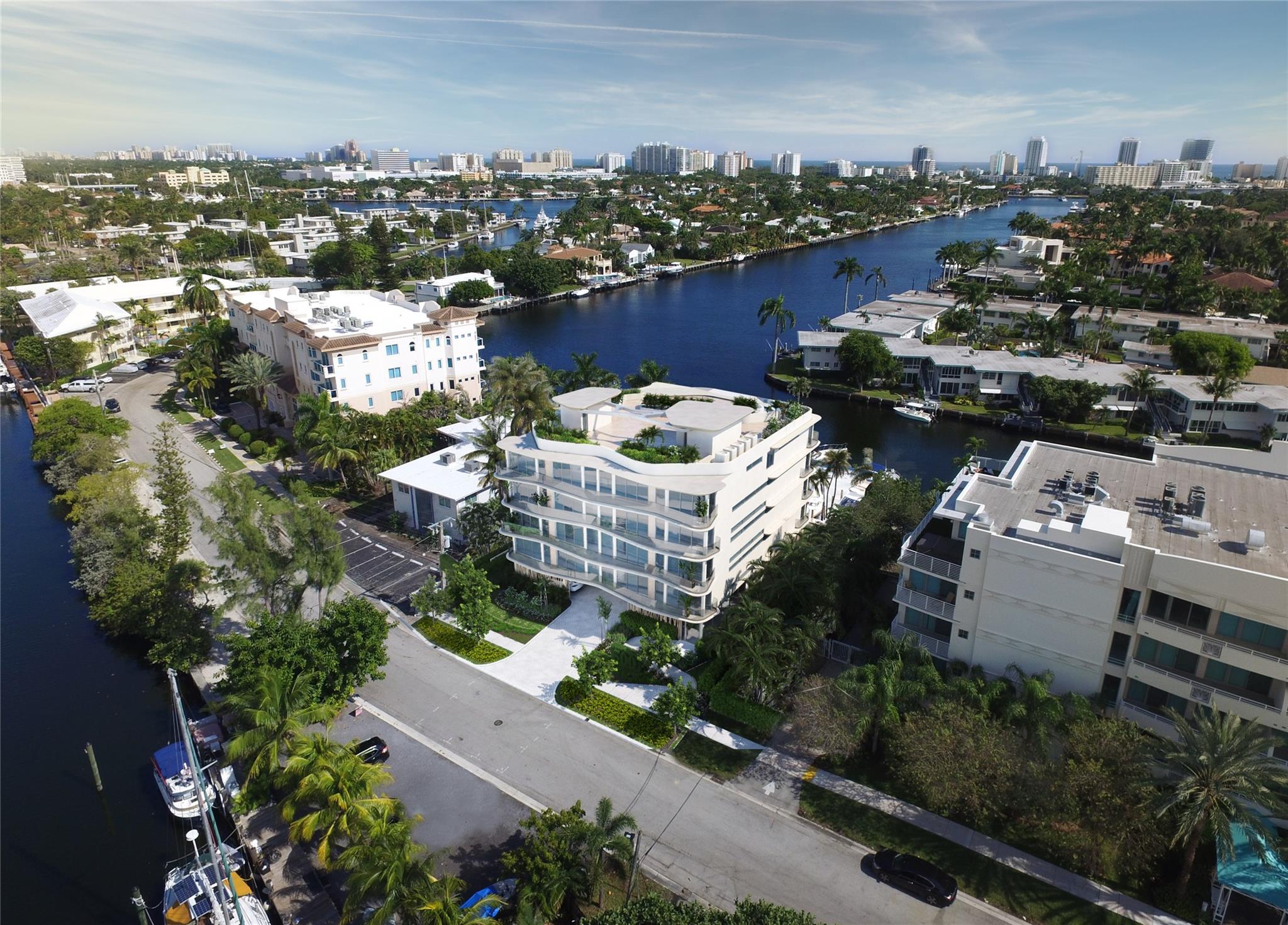 ** 100 FEET OF STRAIGHT LINE DOCKAGE IS INLCUDED WITH THE PENTHOUSE ** NO FIXED BRIDGES TO THE INTRACOASTAL & OCEAN.  LUMIERE, Fort Lauderdale's newest intimate waterfront enclave. A new level of modern architecture and luxury enhanced by a flow through open floor plan, volume ceilings and luminous spaces with floor to ceiling walls of glass with expansive waterway views. The Epicurean kitchen is outfitted with European cabinetry, state-of-the-art appliances, a gas cooktop and 234 bottle wine storage for the avid collector. Enjoy the resort inspired lifestyle by the waterside pool, rooftop terrace and fitness center. Elevated living with smart technology, EV charging, a dedicated storage unit and a Luxor package storage unit with a refrigerated compartment. Square. Footage from developer.