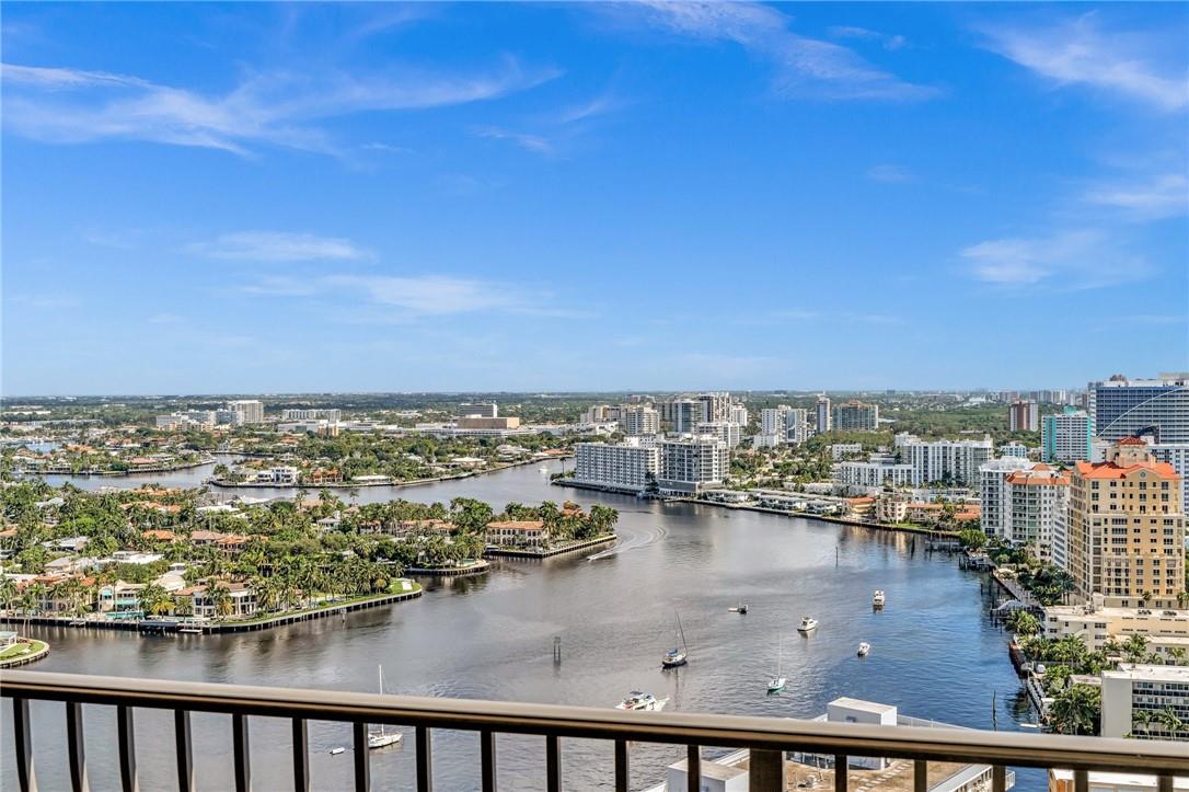 **Spring Special - $1000 off first month rent w/ annual lease.** Your designer furnished luxury condominium in the sky overlooking the sparkling lights of Seven Isles, the Intracoastal with city skyline beyond, and the glistening Atlantic Ocean with views all the way up the coast is ready for you to call home. 2 Bed / 2 Bath in this spacious unit with each bedroom and the living room opening to your deep, wide balcony perfect for entertaining or just enjoying coffe or cocktails in peace. Elegant doorman building with guest valet, semi-private elevator opens to your private foyer and front door, and fabulous amenities make Jackson Tower the ultimate address just a couple blocks to the beach and at the entrance to famous Las Olas Boulevard and the best of Fort Lauderdale. Annual lease only.