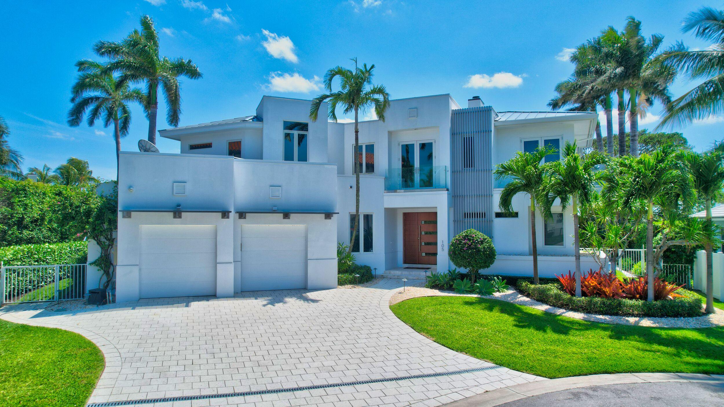 WELCOME TO THIS MAGNIFICENT CONTEMPORARY STYLED HOME WHICH  OFFERS SPECTACULAR INTRACOASTAL VIEWS, DESIRABLE SOUTHERN EXPOSURE, AND IS LOCATED JUST ONE LOT OFF THE INTRACOASTAL. A VERY  IMPRESSIVE PROPERTY WITH 166 FEET OF PROTECTED DEEPWATER DOCKAGE ...AND ALL WITHIN MINUTES TO THE BOYNTON BEACH INLET.IMPECCABLY RENOVATED WITH UTMOST ATTENTION TO DETAIL, THERE IS AMPLE ROOM FOR BOTH LIVING & ENTERTAINING ON A GRAND SCALE.UPON ENTERING THRU A GORGEOUS CUSTOM MAHOGANY DOOR, YOU ARE GREETED WITH SPECTACULAR INTRACOASTAL VIEWS!THE LIVING ROOM OFFERS VOLUME CEILINGS AND A GAS/WOOD BURNING FIREPLACE.A STUNNING CHEF'S KTCHEN FEATURES SUB ZERO REFRIGERATOR/FREEZER,  AND A MIELE 8 BURNER  GAS RANGE WITH DOUBLE OVENS.