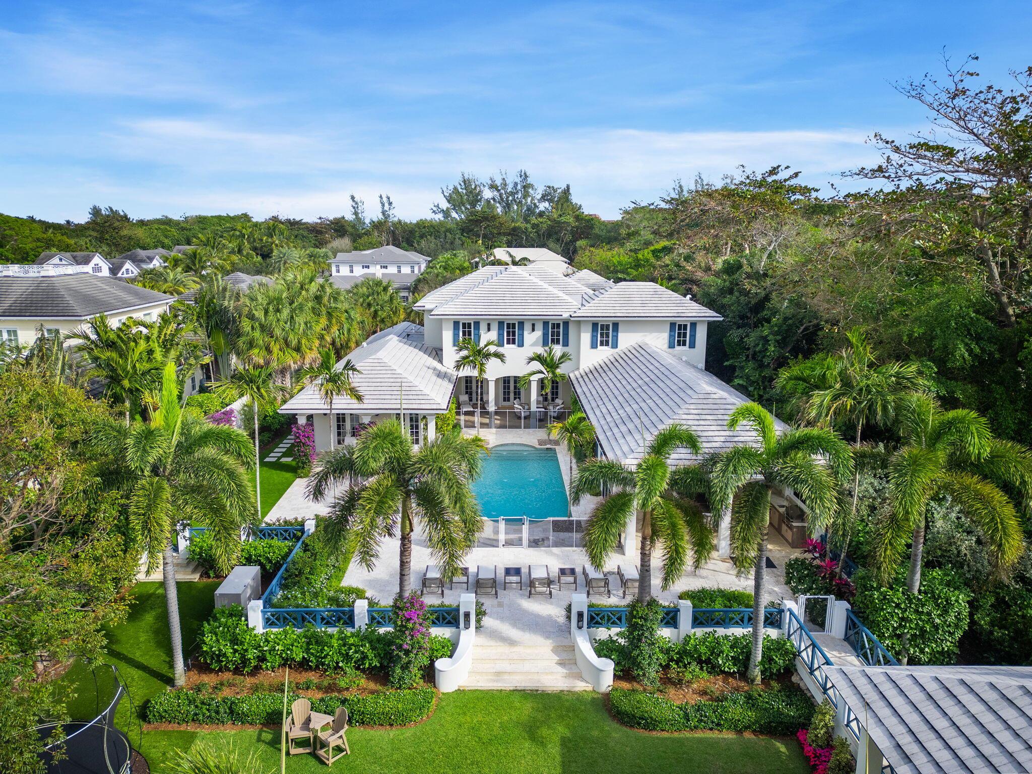 Elegant and sophisticated, casual and comfortable, this stunning coastal compound has been completely renovated in 2023. The home is truly unique and offers the best in luxury living. This one of a kind property features deeded, gated beach access and your own private dock (with water and electric service) on a private cove. Situated on 1.24 acres, the custom-built residence boasts over 9,500 total square feet in the main house and guest house. This home features; formal living and dining rooms; gourmet kitchen; french oak wood floors, marble in all bathrooms and custom finishes everywhere. Enjoy the resort-style pool; outdoor living areas; summer kitchen and loggia with fire pit and water views. Smart house; generator; air-conditioned garage with storage; and front entry gate.