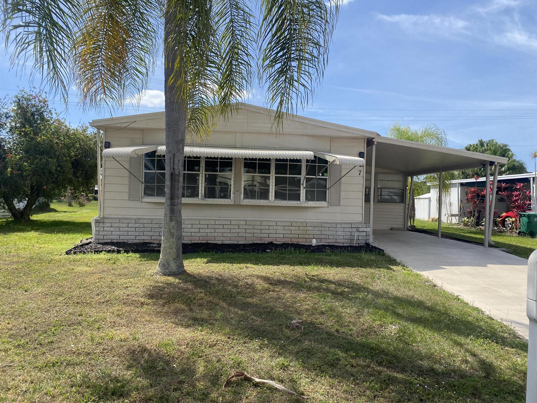 Fabulous 2/2 situated on a great Cul-De-Sac lot with so much rear space and privacy. This home located in 55+ has 2 bedrooms and 2 bathrooms and an extra  room in the front of the house. Appliances all included. If you love the outdoors you will not want to miss this, not only does it have a fully enclosed Florida room but also another screened in room overlooking the lush back yard. Do you need room for tools? No problem there is a spacious storage shed out back along with some additional storage ( currently being used to store storm shutters) that has plenty more room for your outside belongings. Private golf course ( no fees to play,) swimming, pickleball, tennis, shuffleboard, bocce, gym, library, cards, Mah jong, bible study, wood workshop, golf cart parades,dinners, dances,