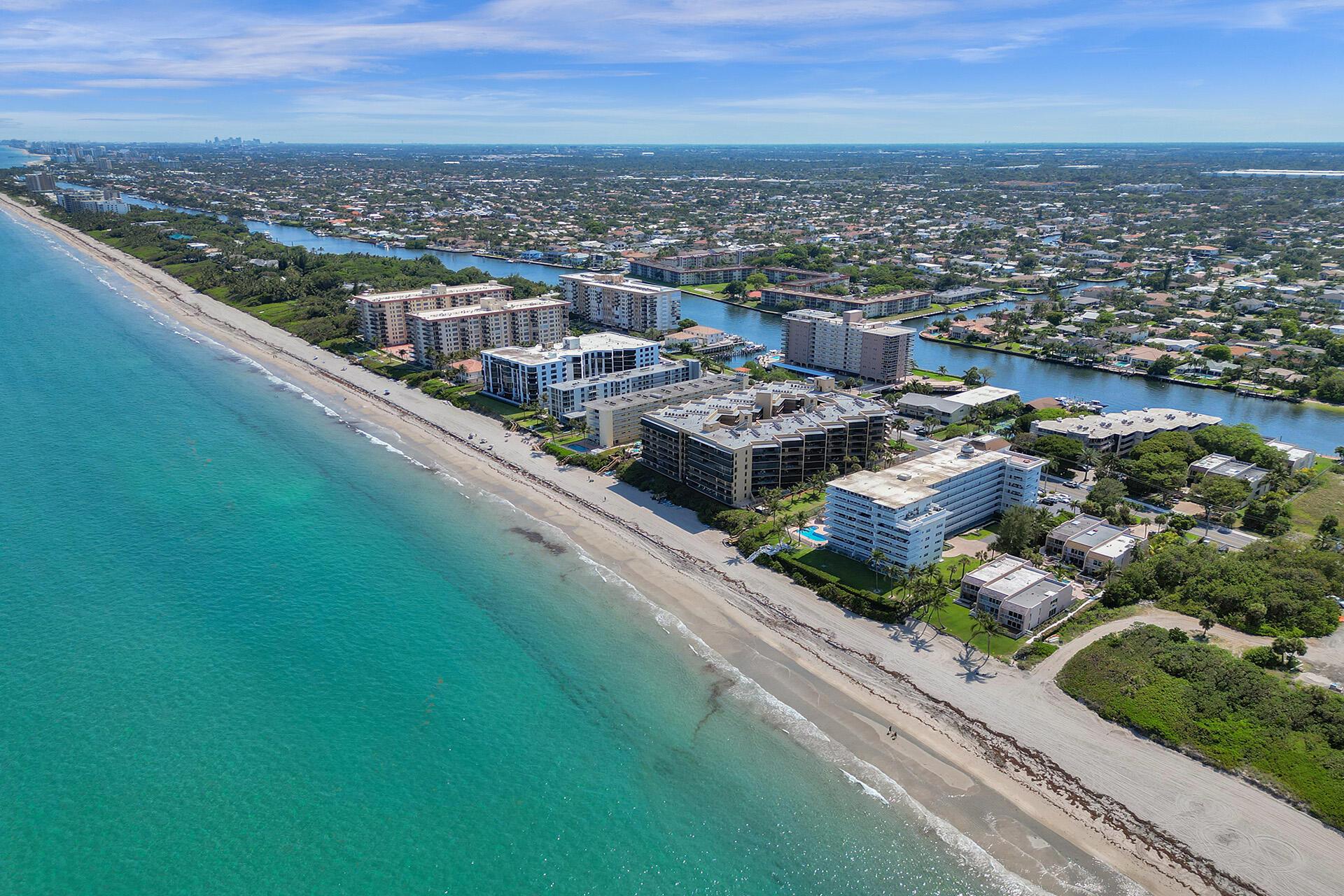 Escape to your coastal haven on the breathtaking Hillsboro Mile! This enchanting 2-bedroom, 2-bathroom retreat boasts a front-row seat to the mesmerizing ocean, inviting you to awaken to the serenity of clear turquoise waters each morning. Step onto the expansive balcony, complete with a plush sectional, ideal for unwinding or hosting guests amidst the captivating ocean panoramas.Your private slice of paradise awaits just steps away, with pristine sands beckoning for relaxation and play. Venture a mere mile to Deerfield Beach for additional excitement and exploration. Completely renovated and furnished, this sanctuary ensures a seamless seasonal getaway. The chic kitchen showcases quartz countertops and all the essentials for culinary delights, while the farmhouse table sets the stage for memorable dining experiences with loved ones.

Retreat to the primary bedroom, a tranquil oasis boasting sweeping ocean vistas and a generous walk-in closet. Bathrooms exude a fresh, airy ambiance with their light, white aesthetic. Enjoy the ease of impact windows and an in-unit washer and dryer. When not basking in the sun on the beach, rejuvenate at the community pool and Tiki Hut.

Nestled in an ideal locale, fine dining, restaurants, and bars await your discovery. Explore Pompano's new family pier, home to renowned eateries like Oceanic, Beachhouse, and Lucky Fish. Seize the opportunity to embrace coastal living with unparalleled views, contemporary comforts, and proximity to the area's finest attractions. Secure your stay at this beachfront sanctuary and embark on an unforgettable retreat today!