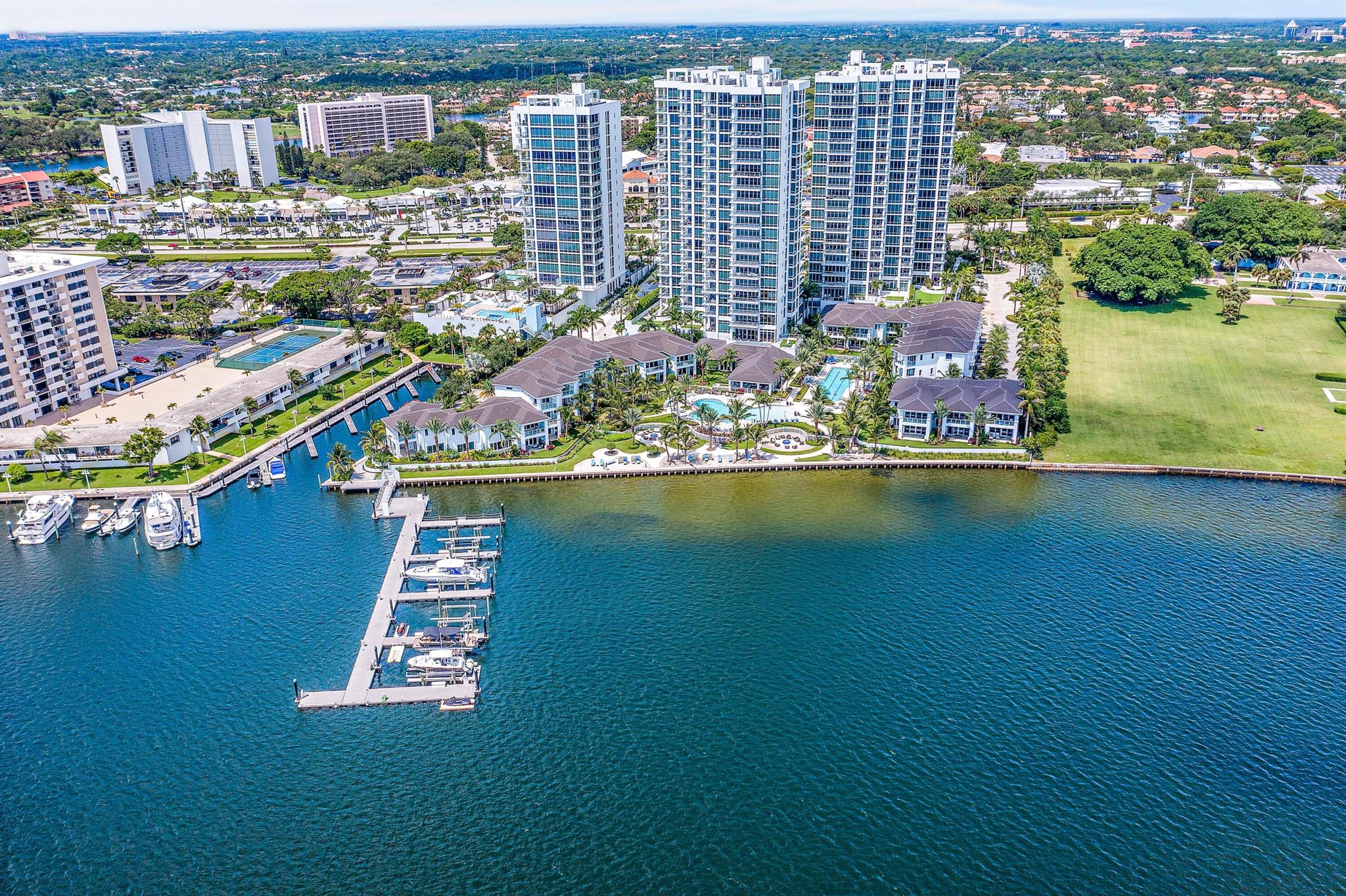 stunningly designed and furnished this luxury condo has three bedrooms plus an open concept office or den with 3 ensuite baths plus a powder room. This condo lives like a house. This turn-key condo has a contemporary design, a well-thought-out floor plan, and a spacious balcony that offers stunning unobstructed panoramic views of the Intracoastal and Ocean. The floor-to-ceiling windows provide breathtaking waterfront views and fill the space with natural light. Beautiful large porcelain tile and wood porcelain plank in the bedrooms, designer tiles in the kitchen and powder room, high-end lighting, remote control auto blinds and fans. Expanded kitchen island with bar seating which is all part of the bright and open great room wonderful for entertaining and capturing wrap around views. Appointed with 2 underground parking spaces plus a large climate controlled storage space. Water Club NPB continues as the premier waterfront property in the Northern palm Beaches. This new third tower will feature 30 Private Residences (only 2 per floor) each with an expansive terrace with water views. Luxury Amenities include Guest Suites, Private Club, Day Dock, Fire Pits, State of the Art Fitness Center, Pickleball Court, Event Lawn Space, Lap Pool &amp; 2 Resort Style pools. Gated entry, covered parking and storage, private elevator lobbies with secured access and 24/7 security