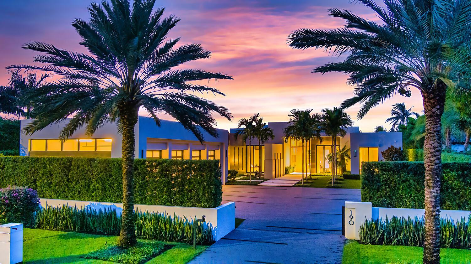 Gated High-Styled Intracoastal Estate sited along fashionable Fifth Avenue Estates amongst Boca Raton's Mansion Row by prestigious JH Norman Homes and architect Brenner Architecture Group A1A.  Gated for supreme privacy, an expansive motor court greets guests to this modern, sleek one level glass encased architectural estate with high ceilings and light-infused rooms.  Resort-like pool with expansive entertainment lanai and yacht dockage for up to two 80 +/- vessels mooring perpendicular, minutes to the Boca Inlet. Gated and walled for the ultimate in privacy, this Museum Modern Intracoastal estate is introduced by an expansive motor court.

High style one level living includes five bedrooms, seven full baths and two half baths.  Guests are welcome across a reflecting pond with fountain feature to a covered entry.  An expansive foyer gallery opens to a formal living room and dining room with adjacent glass encased club/game room.  The gourmet island kitchen features an open morning/breakfast and family room with cabana bathroom.

The luxurious master wing features dual spa-like baths with boutique style wardrobes.  Four additional bedroom suites are separately arranged.  A separate wellness room for yoga/spa treatments is designed for the ultimate in relaxation.  Resort-style infinity pool with spa and sun-shelf is perfect for entertaining alongside three lanais one of which features a dining pavilion with a summer kitchen.

Other amenities include a glass enclosed wine room, ribbon flame fireplace, utility room, 4-bay garage and a perpendicular yacht dock for two 80 +/- ft. vessels in "no wake zone".

DISCLAIMER: Information published or otherwise provided by the listing company and its representatives including but not limited to prices, measurements, square footages, lot sizes, calculations, statistics, and videos are deemed reliable but are not guaranteed and are subject to errors, omissions or changes without notice. All such information should be independently verified by any prospective purchaser or seller. Parties should perform their own due diligence to verify such information prior to a sale or listing. Listing company expressly disclaims any warranty or representation regarding such information. Prices published are either list price, sold price, and/or last asking price. The listing company participates in the Multiple Listing Service and IDX. The properties published as listed and sold are not necessarily exclusive to listing company and may be listed or have sold with other members of the Multiple Listing Service. Transactions where listing company represented both buyers and sellers are calculated as two sales. Cooperating brokers are advised that in the event of a Buyer default, no financial fee will be paid to a cooperating Broker on the Deposits retained by the Seller. No financial fee will be paid to any cooperating broker until title passes or upon actual commencement of a lease. Some affiliations may not be applicable to certain geographic areas. If your property is currently listed with another broker, please disregard any solicitation for services. Copyright 2024 by the listing company. All Rights Reserved.