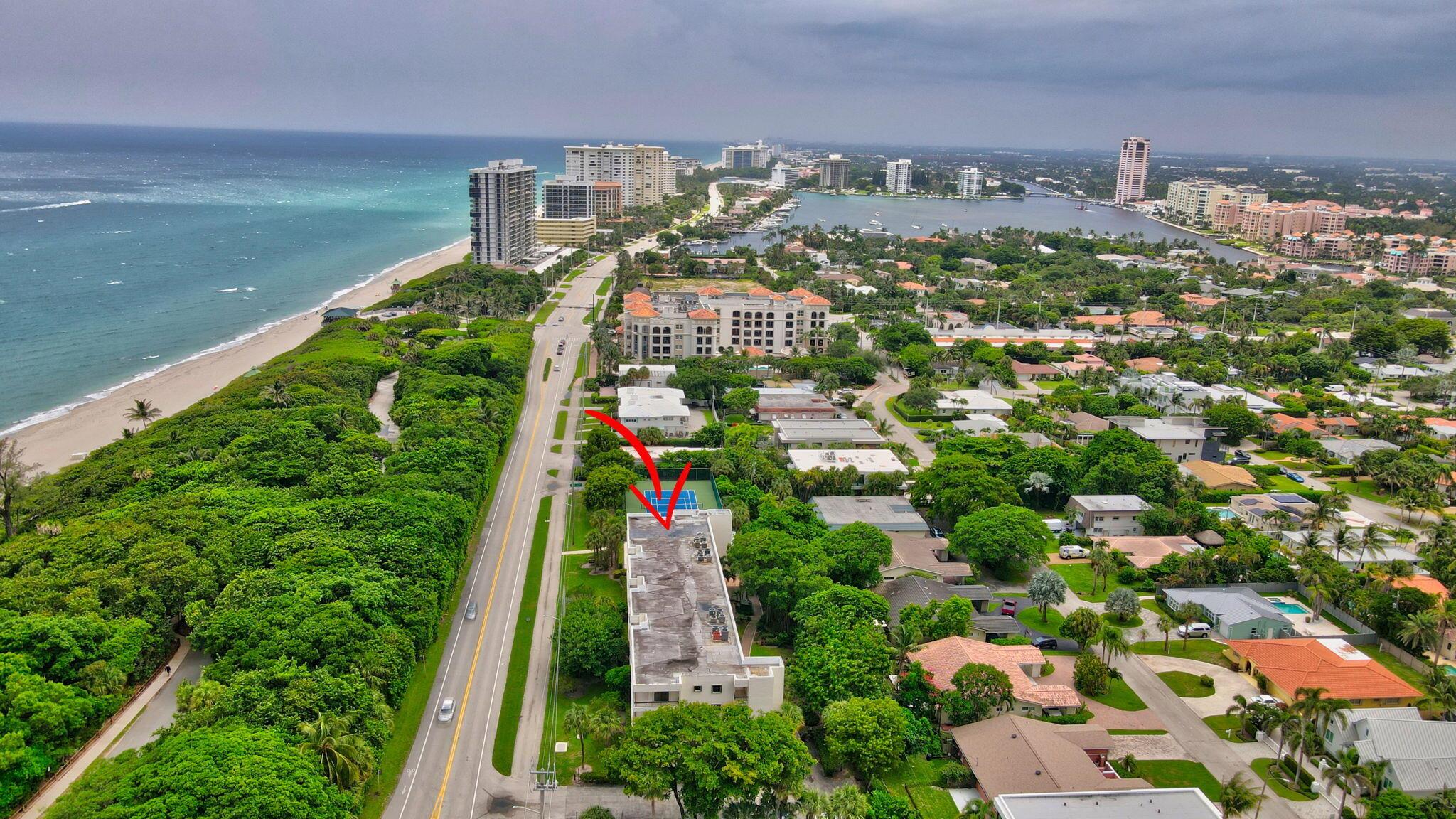 Experience South FLA coastal living at its finest in this boutique 16-unit building located on A1A, just steps from the beach in Boca Raton. Enjoy beach access right across the street and explore the vibrant local scene, with Mizner Park and Royal Palm Place offering fabulous dining and shopping options nearby. This bright and spacious 3 bedroom 3 bathroom corner unit features updated bathrooms, a modern kitchen, and abundant natural light. Equipped with storm impact windows, blackout curtains, and a large wraparound balcony. The community boasts recently resurfaced tennis/pickleball courts, updated pool bathrooms, and brand-new appliances including a washer/dryer, range, and microwave. Concrete restoration is complete . Perfect as a primary residence or a fantastic investment/rental opp