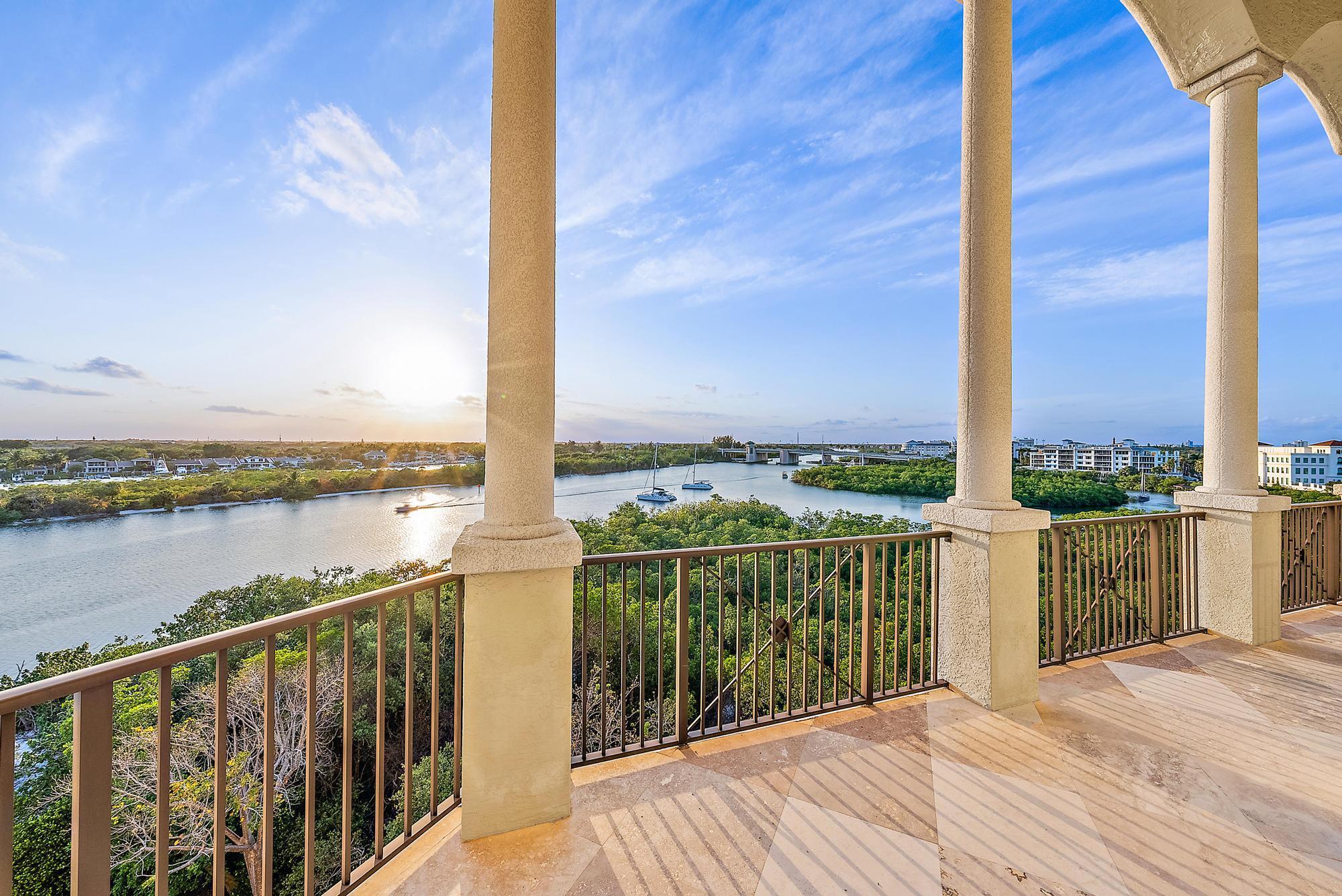 A RARE FIND! Spread across the top two floors of the Jupiter Yacht Club, this one-of-a-kind residence sits above all the action. This penthouse-in-the-sky is nothing short of extraordinary. THE VIEWS! The double-height 20ft ceilings and floor-to-ceiling glass windows give the home an insane amount of volume and panoramic Intracoastal and city views from every room! Along with the grand open-plan living room, the lower level holds a guest suite, a half-bath, a laundry room, a pantry, an eat-in kitchen and a family room. The primary suite, another guest suite and a den are on the upper level. The perfect balance of luxury and comfort, a relaxing, peaceful home with one-of-a-kind views and still in the middle of everything. Residents of The Pointe Building have access to first class amenities including two under building parking spaces, a manned front desk, a saltwater pool &amp; SPA, a summer kitchen / BBQ, as well as direct access to the Marina from the garage or the pool area. Boat slips in the protected Marina are available to lease or purchase. Home to fine restaurants such as the Dive Bar and Cafe Des Artistes, the Jupiter Yacht Club is located in the heart of Jupiter, minutes away from miles of beautiful Jupiter beach and within walking distance to Harbourside and the area's finest restaurants, shopping &amp; entertainment.