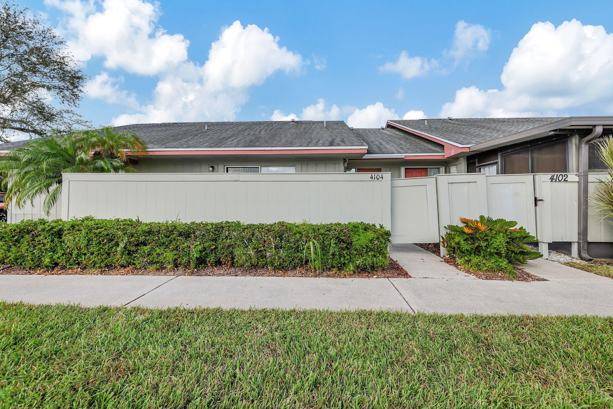 Highly Desirable Investor Friendly Villa! 2 full bedrooms and 2 full bathrooms. Incredibly spacious large open patio. AC is 2020. Tucked away in private waterfront corner near clubhouse pool, walking paths, etc...Located in A+ school districts and just a few minutes from the beach. The community offers a clubhouse, pool & walking paths. HOA includes internet, cable, water, sewer, and lawn care. Walking distance to stores, Publix, Wawa and so much more!