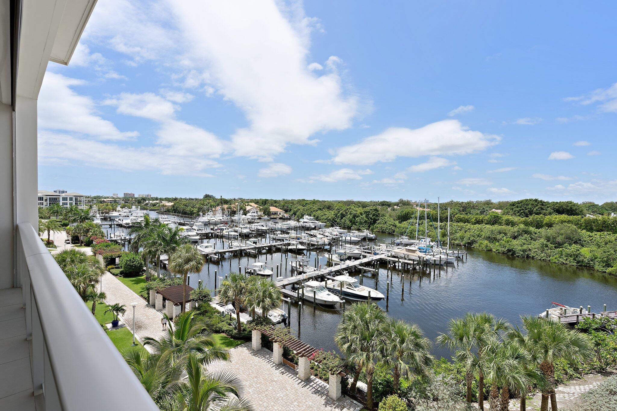 Enjoy breathtaking marina views from this contemporary, furnished 3-bedroom, 3-bath penthouse in Azure. Designed for effortless living, this space features numerous upgrades, including stylish polished tile floors, custom wallpaper, motorized blinds, and phantom screens. The expansive terrace feels like an additional living area. The gourmet kitchen is equipped with a spacious island, Thermador appliances, a Caesarstone dry bar with two Subzero wine fridges, and an ice maker. The primary suite offers two custom California closets and a luxurious oversized en suite bath. There are two generous guest rooms--one with its own terrace and another set up as a den/office. A large laundry room includes a new washer and dryer, and the elevator provides direct access to a private entry. Residents can take advantage of resort-style amenities, including two pools, cabanas, a state-of-the-art fitness center, sauna/steam rooms, a golf simulator, private wine locker, a clubroom, card room, outdoor grilling areas, and walking paths. This unit also comes with two garage parking spaces and an air-conditioned storage unit. Experience luxury living at its finest in a premier location close to the beach, dining, shopping and golf!