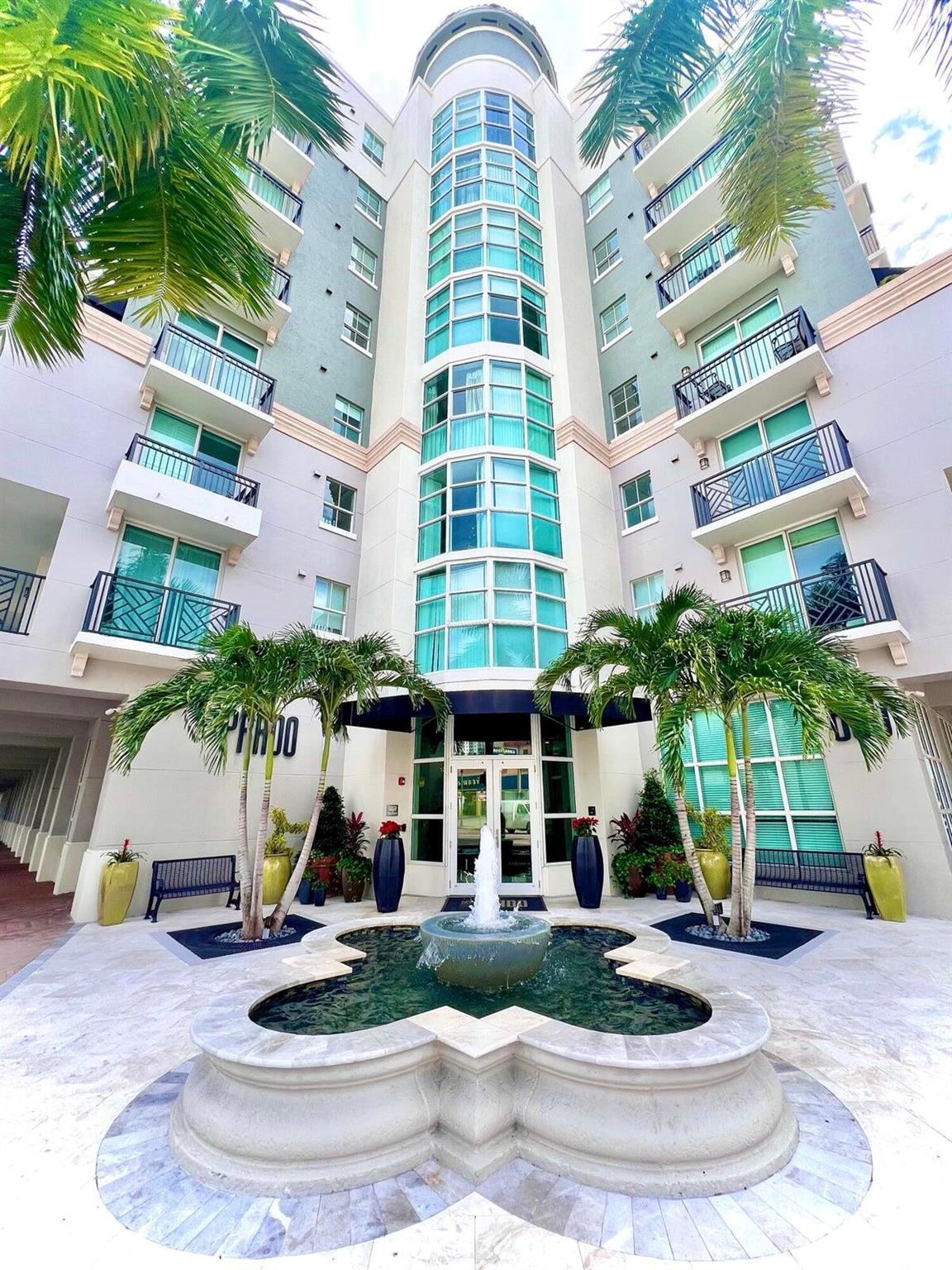 Be in the heart of downtown West Palm Beach in this move-in ready renovated 2 bedroom 2 bath condo comes FULLY FURNISHED/TURNKEY or UNFURNISHED. This unit is located on the 5th floor steps away from The Prado pool, jacuzzi-tub, steam room, courtyard, new fitness center, and new club house. Unit comes with 1 assigned parking space in the garage located inside the building. Just 1 block from the intracoastal waterfront, 2 blocks to Rosemary Square and the Brightline Station, and a few short blocks to Historic Clematis St. Just a 10 minute drive to PBI airport. Quick access to Ft. Lauderdale and Miami. *Investors* There is no waiting period to rent out. The leases can be a minimum of 30 days