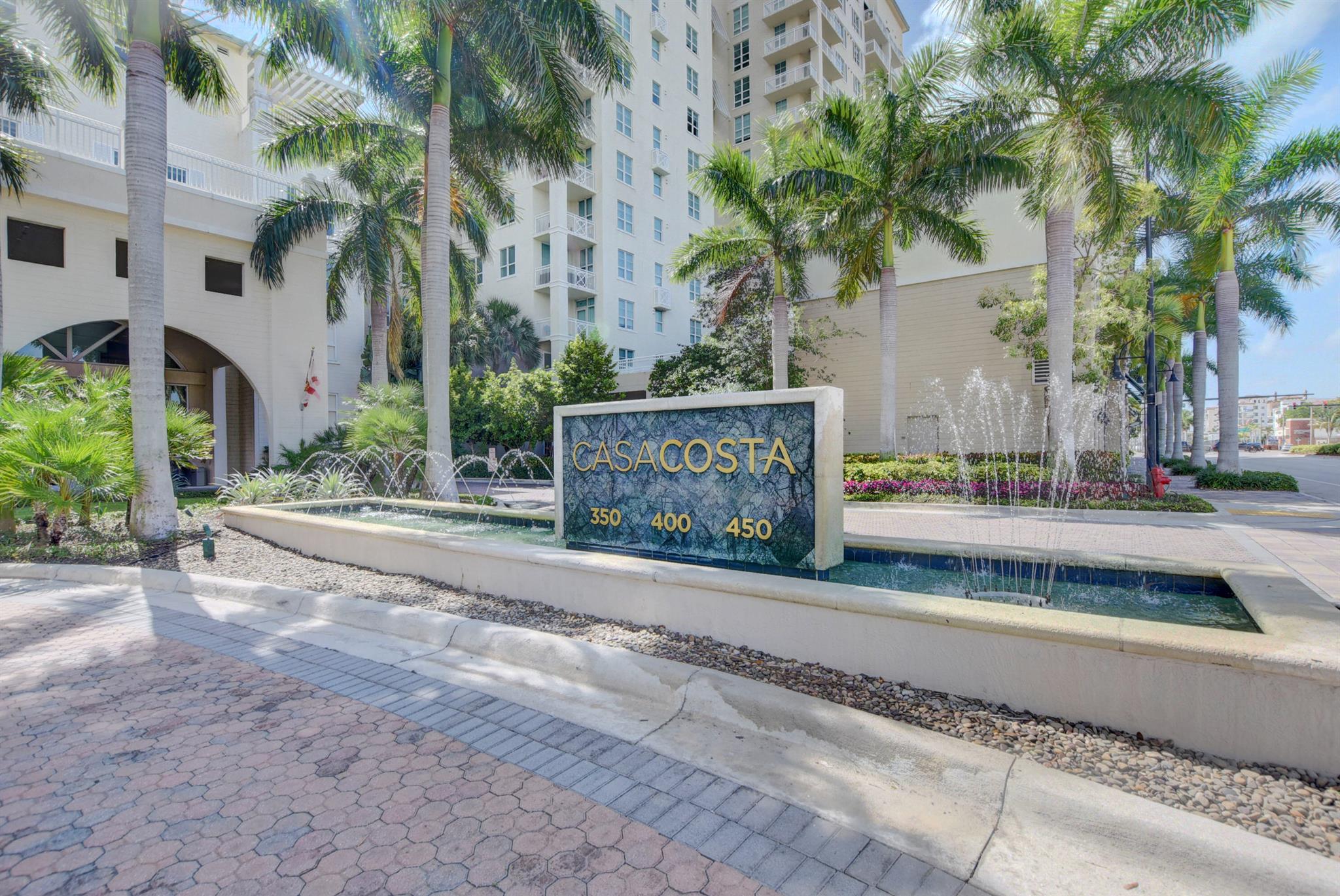 Here is your chance to get this well maintained, high  floor unit with partial ocean views and SE exposure! This light and bright condo features tiled floors throughout, granite countertops, all impact windows, SS appliances and 2 separate bedrooms and 2 full baths. The property was freshly painted, furnished or with option to un-furnish it. Enjoy wonderful amenities offered by Casa Costa that include 2 pools, business center, fitness, consierge and valet parking. Maintanence fee includes high speed Wi-Fi, cable, water, covered parking. Great for investor as it is rentable immediately. 2 times per year. Call now to view this condo!