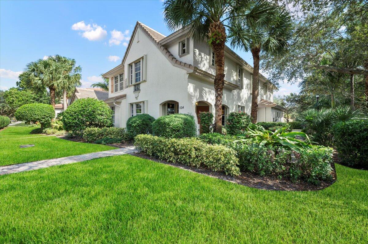 Sun-Filled, Fully Renovated, Desirable Corner 3 Bed/2.5 Bath Town Home, with an Inviting Front Porch Entry. Large Open Modern Chefs Kitchen Includes; Premium Appliances with Hooded Stovetop, Quartz Countertops, Tumbled Marble Backsplash &   Handcrafted Cabinets. Separate Living & Dining Areas. Huge Owners Suite has a Large Renovated Bathroom & Walk-In Closet. Spacious 2nd & 3rd Bedrooms have Shelved Closets. Downstairs Laundry Room has a New   Washer & Dryer, Cabinets & Storage Space. Imported Plank Tile Floors Throughout. Modern Light & Ceiling Fans. Brand New Roof, New AC Unit & Hot Water Heater. Accordion Hurricane Protection, 2 Car Garage. Enjoy Evergrene's Resort Like Clubhouse, Minutes to the Beach, Public Tennis Center/Golf Facilities, Downtown Palm Beach Gardens & the Airport.