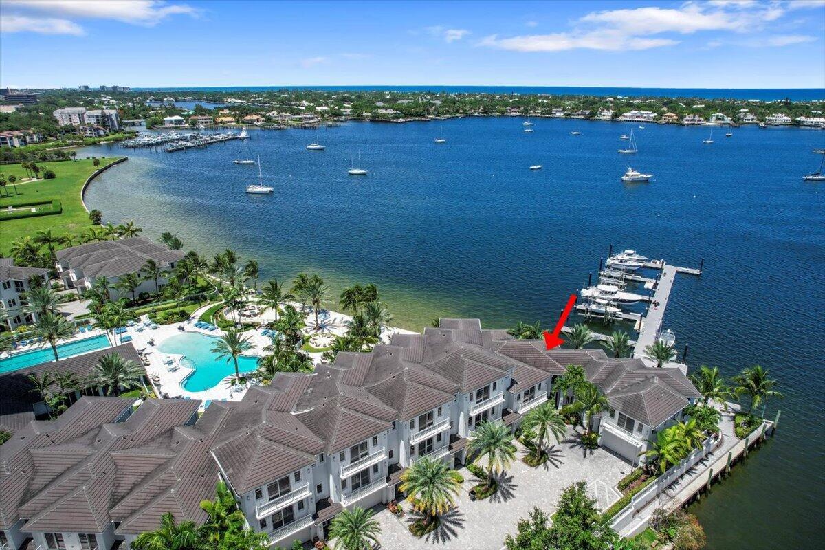 Prime, direct waterfront location in this rarely available Villa at exclusive Water Club in North Palm Beach! This one-of-a-kind custom floorplan is in the most private location at the end of the cul-de-sac with unobstructed water views. Wake up to the sunrise over the water and watch the boats go by from this 3 bed, 3.5 bath, 2400+ sqft home. Conveniently situated nearby the outdoor firepits, beach area, dock, and both Tower 2 and Tower 3 amenities. Builder upgrades galore, high-end stainless-steel appliances, and luxe finishes highlight the elegant interior. Custom drapery and electric blinds adorn the wall of windows overlooking the water views. Kitchen and dining area open up to a private and spacious patio with a grill, allowing ideal flow for entertaining or outdoor enjoyment. The primary suite has sweeping views of the water and a private balcony that functions as a spacious, outdoor living space. A spa-esque bathroom overlooks the water as well, with dual vanities and a glass enclosed walk-in shower and separate tub. Huge walk-in closet acts as a dressing room with custom-built in shelves, drawers and mirrors. Two additional ensuite guest rooms offer their own lovely views and tranquil retreat. Rounding out the second floor is an oversized utility room with washer and dryer and offers a sink and extra cabinetry and storage space. Fully impact windows and doors, CBS new construction and a private 2-car garage makes this ideal for simply turning your key to come and go.

The Water Club offers many amenities including a 24-hour manned gate, 3 pools, a club room with bar, state-of-the-art fitness center and exercise room, waterfront fire-pits and lounge areas, pickleball courts and more. Located in prestigious North Palm Beach, just a stone's throw from Florida's most pristine beaches and PGA Blvd's finest dining, shopping, golf courses and more. Walk to shops and restaurants nearby! Easy access to I-95 via PGA Boulevard and less than 30 minutes from Palm Beach International Airport.