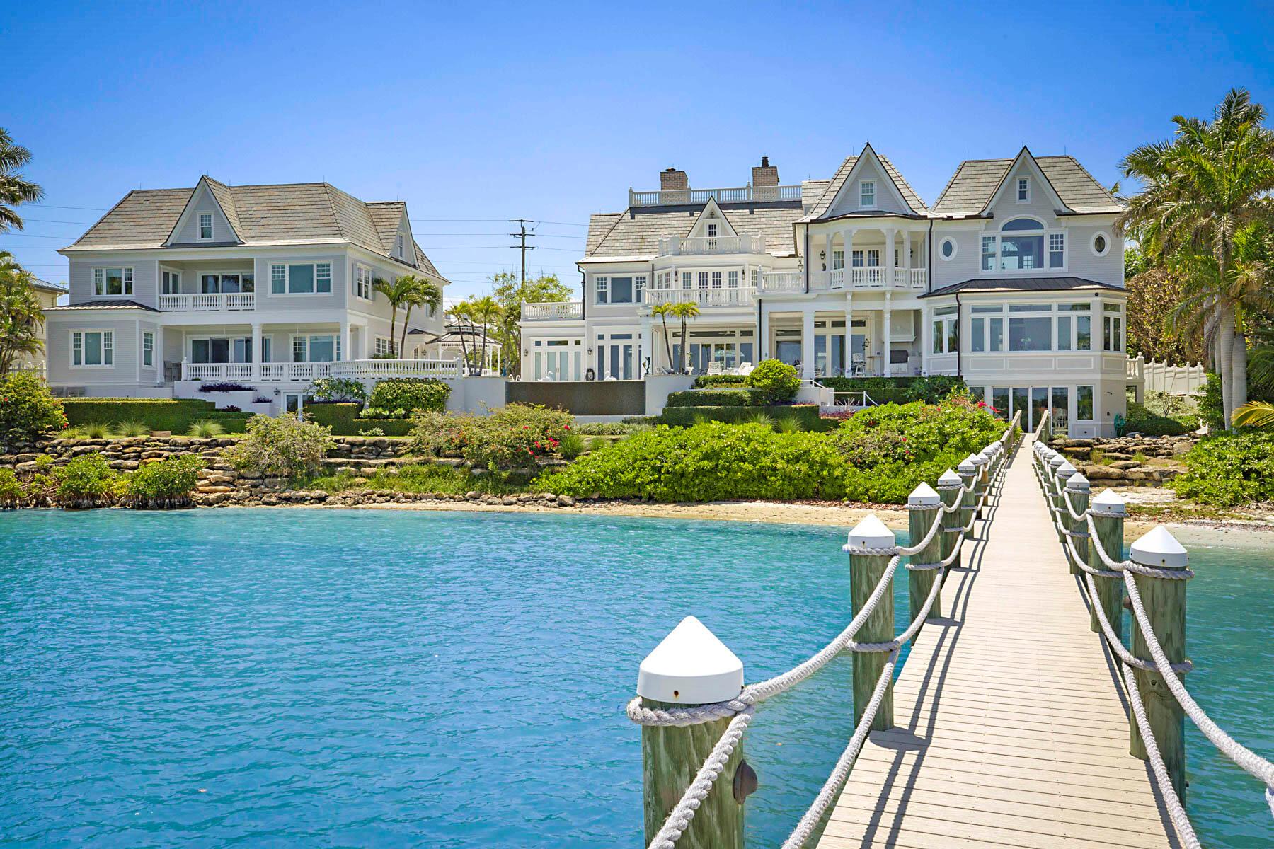A once-in-a-lifetime opportunity has emerged in Southeast Florida's elite luxury market. Anglesea Estate, an architectural triumph of inspired grandeur, offers an unparalleled blend of timeless elegance and modern luxury.   With 200 feet of direct Intracoastal frontage overlooking prestigious Jupiter Island, this extraordinary waterfront estate, located at 17667 SE Federal Highway, Jupiter, FL 33469, is a private sanctuary designed for the most discerning buyer. Dock your yacht and other waterfront toys on the Caribbean blue waters of the Intracoastal Waterway,