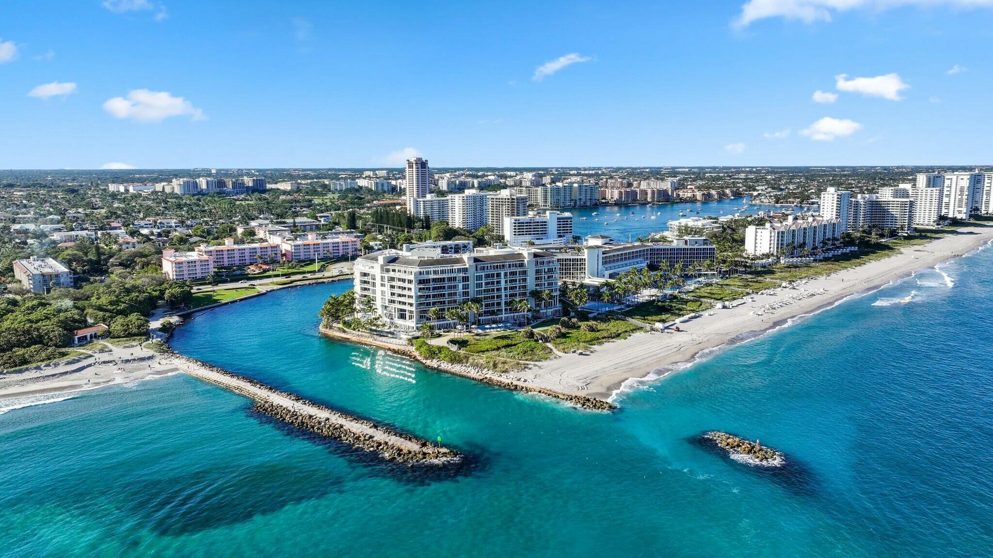 One Thousand Ocean Residence 208 is an exceptional contemporary home offering the utmost in glamorous living and luxurious oceanfront lifestyle. Stepping from the private elevator landing and through the grand entryway of Residence 208, the most discerning clientele is welcomed into this elegantly designed and sophisticated residence at the acclaimed One Thousand Ocean condominium. This 2 bedroom, 2 1/2 bath spacious residence represents an incredible value and is a rarely available opportunity at Boca Raton's most-sought after luxury condominium building. Boasting 3,628 SF, Residence 208 features bright and airy space with soaring ceilings and contemporary design with high quality finishes. An impeccable open plan is ideal for entertaining. It includes a spectacular great room, spacious dining area, a gourmet kitchen, a grand and glamorous master suite featuring a custom walk-in closet, a generous guest suite, powder room and two private terraces. A private two car garage is included.
With world-class amenities, oceanfront setting and the utmost in privacy and security, One Thousand Ocean is regarded as the most prestigious address in Palm Beach County.