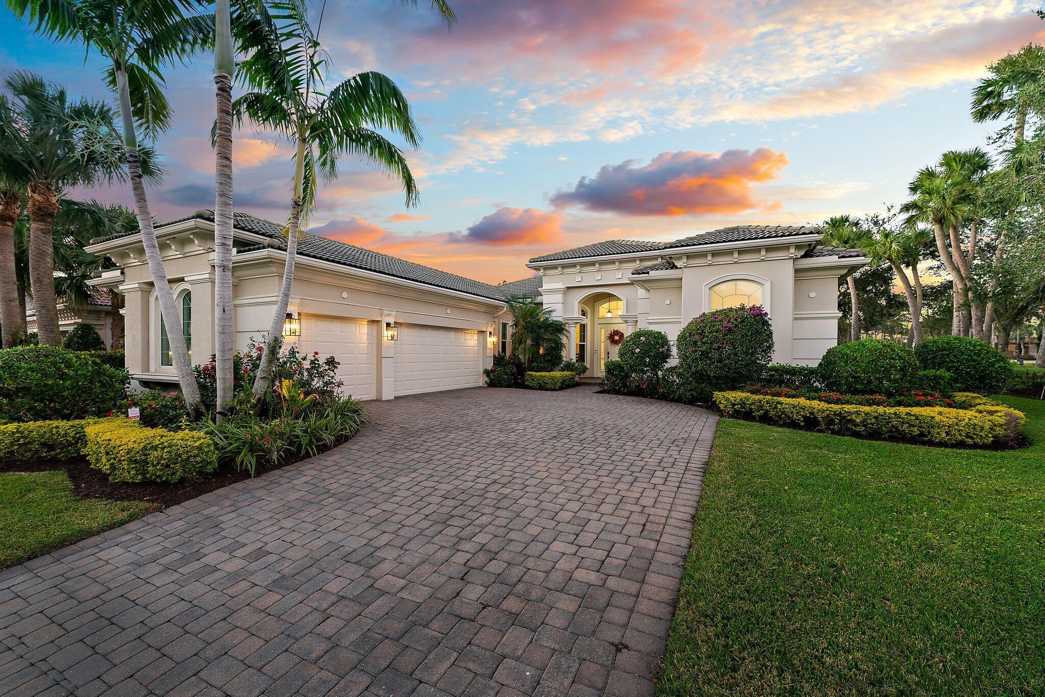 One of the Newest homes in Jupiter Country Club!  This 2017 Castania model is the Best Selling floorplan in the Estate section, offering 4 Bedrooms + 4 Baths on one level.  Modern design elements include marble design porcelain tile flooring, coffered ceilings, a formal living room with picture window. and a chef's kitchen with double ovens + island.  Natural gas + Impact windows/doors = Energy Efficiency!   This Move in Ready home offers a split bedroom floor plan, with a grand + private primary suite.   The 'extended' custom floor plan adds extra square footage to BR's 2 and 3!   The family room/kitchen is the hub of this home and offers great entertaining space, flowing into the outdoor covered lanai.  Outdoor area is a tropical Oasis with pool, summer kitchen + lushly landscaped yard. This Toll Brothers Solid home is still under a 10 year structural warranty!   Jupiter Country Club is the Northern Palm Beaches newest golf + country club featuring a Greg Norman course and stunning resort amenities (see photos).   Residents enjoy 24 hour manned gated security, lit sidewalks on both sides of street (great for walking), exquisite + mature landscaping and TWO Clubhouses.   Membership options are flexible and offer amazing reciprocal privileges with other 'INVITED' communities.   There is an onsite property manager!   JCC is close to the areas best beaches, shopping, dining, educational and cultural venues.  Full 'A rated' school zone.  Less than 30 minutes to PB Int'l airport.   Truly an exquisite place to live!