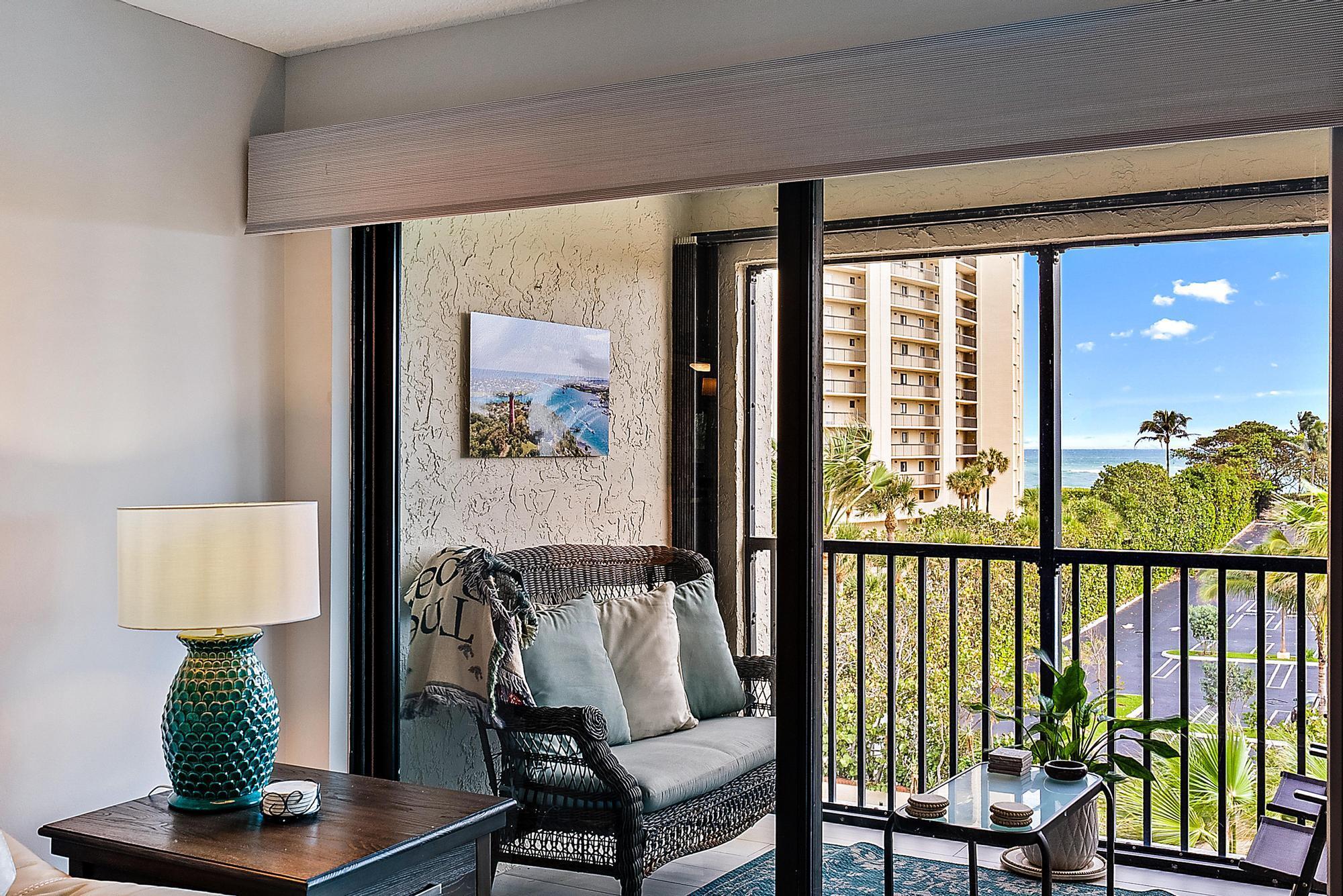 MOTIVATED SELLER!!!Will pay 50% of remaining HOA fees for 2025.( Over $10,000 ) Due to temporary HOA increase. No assessments.  New roof 2024This 2/2 remodeled condo is an unknown gem in Ocean Trail, 300 steps to their private beach. Ocean view from kitchen, master and master shower. Warranty on appliances til 3/26. No crossing busy highway to get to ocean. Tennis, lap pool and hot tub. Located in a great area.  Walking distance to restaurants, bars, mini golf, cinema and Maltz Theater. Can rent 2 times a year.  Perfect for investor. Easy to show.  Call owner/realtor.