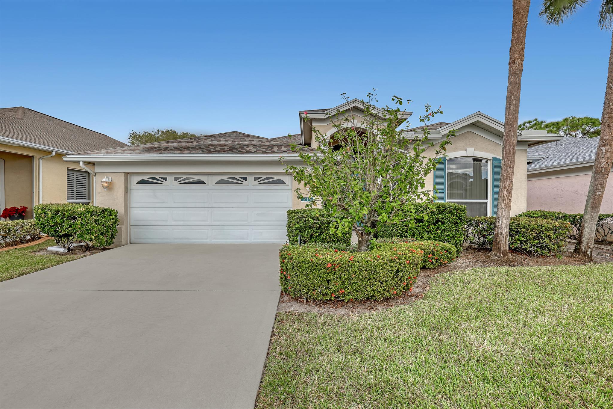 Welcome to this charming Regency model home in King's Isle of Capri, St. Lucie West! With over 2,000 square feet, this move-in ready residence features 2 bedrooms plus a cozy den. The spacious island kitchen includes a brand new dishwasher, while the large laundry room boasts a new washer and dryer, along with a utility sink.Enjoy the benefits of living in a community with a manned guard gate and fantastic amenities, including cable, internet, and landscaping services. The owner's suite features a generous walk-in closet for ample storage. Notable updates include a roof replacement in 2018 and an AC system update in 2015.Relax in the screened lanais or take advantage of the resort-style clubhouse, pool, spa, fitness center, library, craft room, ballroom, tennis courts and pickleball facilities. Engage with clubs and events that enrich the vibrant 55+ lifestyle. This CBS construction home also includes a 2-car garage and is conveniently located near shopping, dining, and the Mets Stadium. Embrace comfort and convenience in this wonderful community!