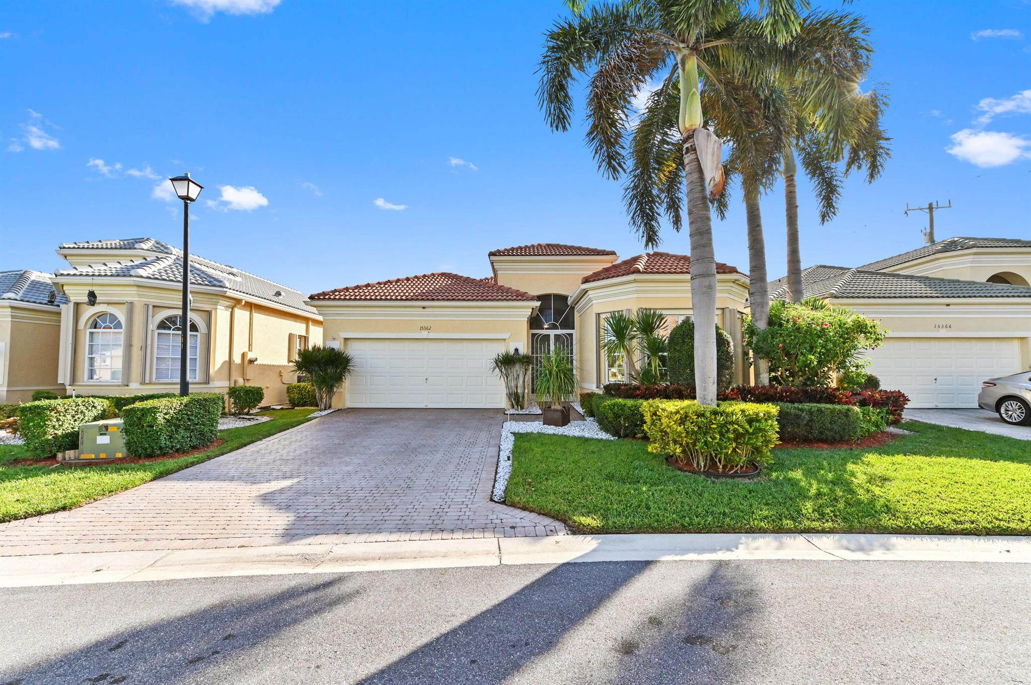 Welcome to this elegant single-story pool & waterfront home located in the highly sought-after gated community of Vizcaya in Delray Beach, FL. Offering 3 bedrooms, 2 bathrooms, and an attached 2-car garage, this home is designed for both comfort and convenience. Step through the foyer into a bright and inviting den/office space, perfect for working or relaxing. The combined living and dining rooms provide a seamless flow for entertaining, while the spacious family room opens to the patio and pool through sliding glass doors, inviting you to embrace Florida's indoor-outdoor lifestyle. The heart of the home is the stunning kitchen, featuring ample cabinetry, quartz countertops, and a tiled backsplash, complemented by a cozy breakfast area for casual dining. The main bedroom serves as a tranquil retreat with a walk-in closet, an ensuite bathroom, and direct access to the pool area, creating the perfect private oasis.

This home is fully alarmed with a central station, ensuring peace of mind. The air conditioning system is upgraded with UV lighting and is larger than most, enhancing both air quality and cooling efficiency.

The outdoor space is equally impressive, boasting a heated pool with jets and a newly installed pool motor (2023), perfect for relaxation or entertaining guests. A dedicated laundry room adds practicality, ensuring every detail of this home is thoughtfully designed for easy living.

Located in Vizcaya, a vibrant 55+ community, this home offers a resort-style lifestyle with exceptional amenities, including a clubhouse, fitness center, and pool. Just minutes from world-class shopping, dining, and the beautiful beaches of Delray, this property is perfectly positioned for enjoying the best of South Florida living. Don't miss the opportunity to make this stunning home yours!