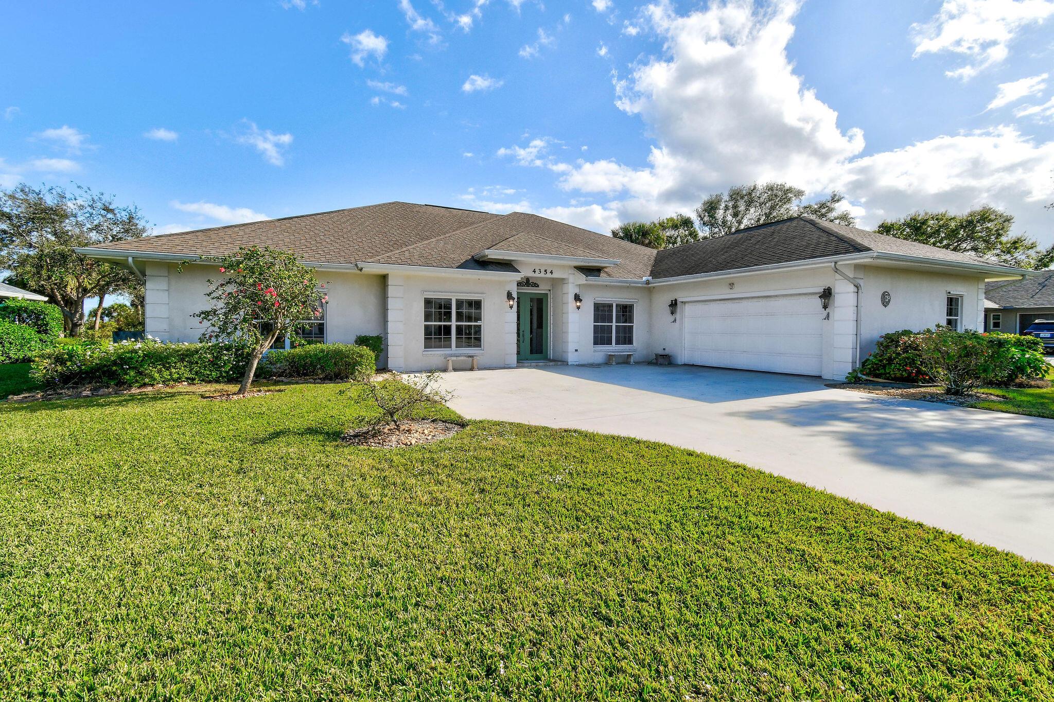 Wonderful opportunity for buyers seeking a 4-bedroom golf view home within a golf and country club community.  Gator Trace, located in Fort Pierce, Florida, offers a semi-private non-mandatory golf country club lifestyle.  The rear of this 15th hole golf view home faces the East offering beautiful early morning sunrises, also colorful sunsets as the front of the home faces West.  Great storage throughout including walk-in closets, large laundry room with cabinets, an easily accessible fully air-conditioned finished attic and separate golf cart garage. Complementing this country club lifestyle is an abundance of local area amenities offering a flexible lifestyle for both golfers and water lovers, pristine beaches, public marinas, fine and casual dining, theatre, cultural events and more!