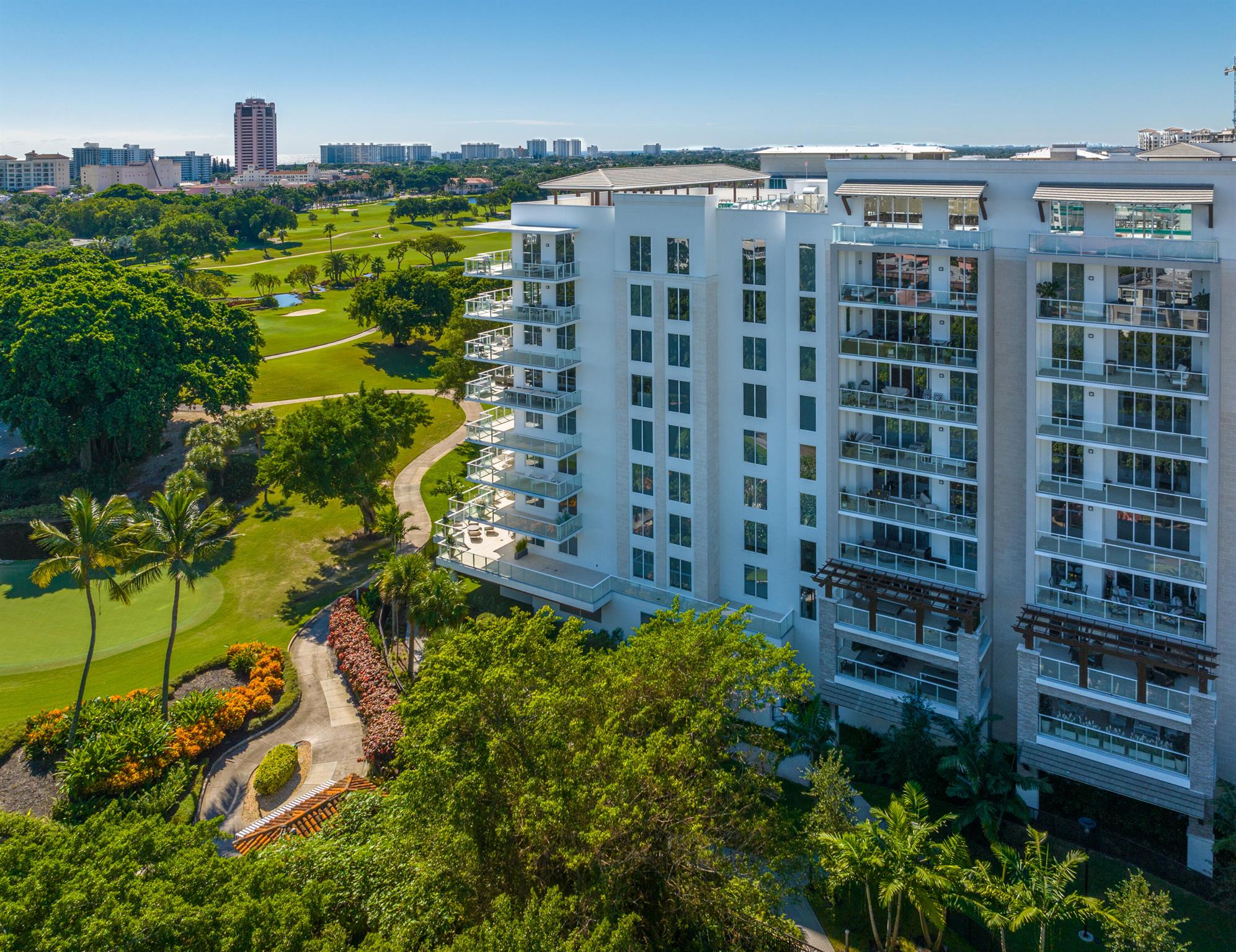 Alina Residences premier NE facing condominium with private elevator foyer and deeded parking spot. Alina Residences was designed by Garcia Stromberg/GS4 Studios and developed by Elad Group. Residence 714 features an open floor plan and contemporary design with 3 bedrooms, 3.1 baths, private elevator and an expansive private balcony overlooking the golf course. One windowless bedroom can be a den/office space with full bath and closet. The interior features include porcelain tile floors, floor to ceiling sliding glass doors, European-style gourmet kitchen with quartz countertops and a cascading kitchen island, Miele appliances, wine cooler, sculptured hood and hidden walk-in pantry. MORE... A Master Bath featuring Porcelanosa Dual Vanities, rainfall showers, a stand alone soaking tub, and designer fixtures.

ALINA offers a 24 hour concierge, spa, fitness and amenities with a dog park, resident's lounge, bbq, cabana and rooftop pool. It is exclusively situated overlooking The Boca Raton Club with a manned gate. No membership required. One deeded parking space #2122 in addition to one valet space with electric charge available. 

Other Items:
Created by one of New York's most renowned developers, ALINA Residences is more than just a place to live. It is an experience. Designed by Garcia Stromberg/GS4 Studios and Developed by Elad Group, ALINA features a state of the art location, innovations, amenities and features throughout.
Smart Building Technology
Electric Vehicle Charging Stations
Modern Lobby Entrance and Security with Gated Entrance
Rooftop Pool Deck with Cabanas and Lounge Deck
His/Her relaxation rooms, soaking tubs, steam rooms, saunas
Club room for entertaining, game room, catering kitchen, private dining
Fitness with private yoga room, cardio and strength training
Dog Park
On-site Concierge Service
24/7 Security/Valet Services
Landscaped Gardens
Proximity to Shops, Restaurants, Culture, Beach