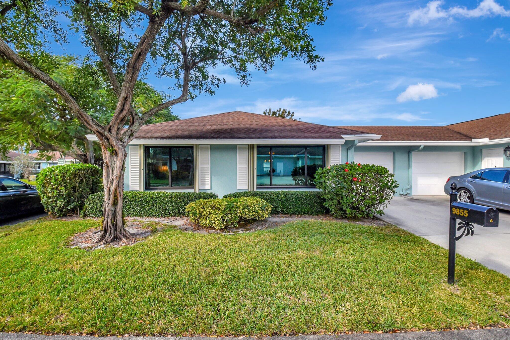 Discover this charming corner unit villa in Bent Tree East, featuring 2 bedrooms and 2 bathrooms. The open living and dining area is perfect for entertaining, parquet wood flooring throughout & filled with natural light. The spacious master bedroom offers ample closet space, providing a peaceful retreat. Extra square footage added by opening up the Florida room creating space for an office or dinette area. A/C (2023). Association fees cover water, cable, Wi-Fi, lawn care, and exterior maintenance, allowing for a maintenance-free lifestyle. The active community boasts amenities such as a pool, bocce court, and billiards, perfect for socializing and recreation. This villa offers comfort, convenience, and a vibrant community makes it an ideal place to call home!