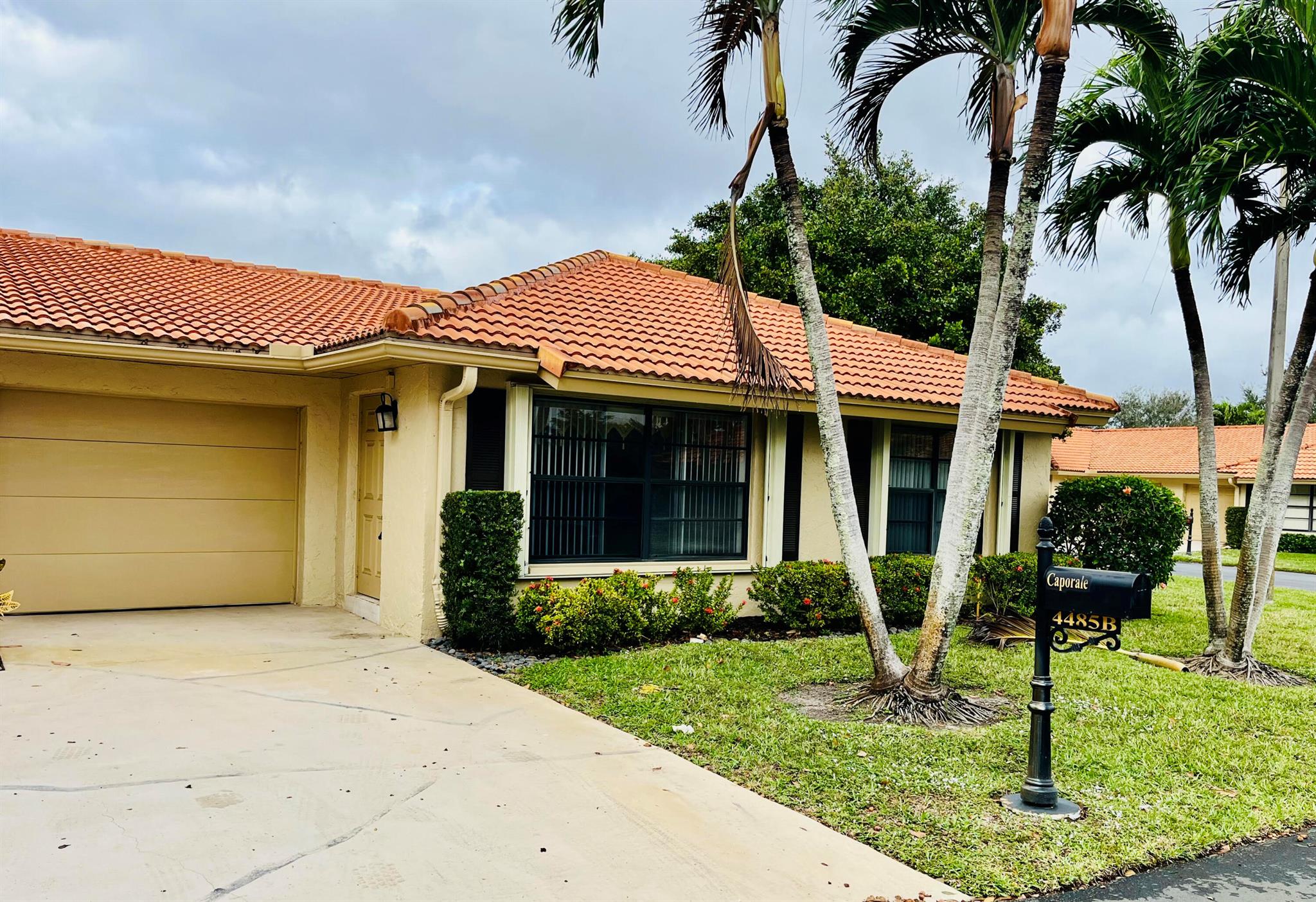 ENJOY THE ARBORAL PEACEFUL LIVING of BENT TREE WEST in a SPANISH VILLA with a garage.  55+ COMMUNITY in WESTERN BOYNTON BEACHPOOL AND CLUBHOUSE AVAILABLE BINGO EVERY WEEK BIKING JOGGING ON QUIET STREETS CLOSE TO BEACH AND ALL SHOPPING