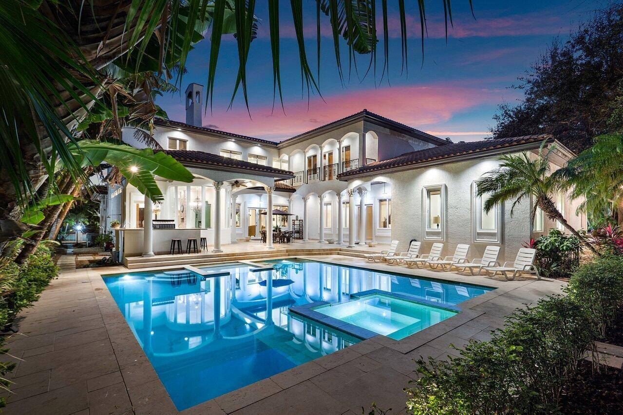 Step into a world of luxury with this stunning six-bedroom Mediterranean-inspired estate, boasting approximately 8,655+/- square feet of elegant living space. This remarkable home captures the essence of the desirable Florida Beach lifestyle.With only 500 exclusive Single-Family Homes. Ocean Ridge is one of Palm Beach County's best-kept secrets, prized for its quiet solitude, relaxed ambiance and unspoiled landscape nestled between the Atlantic Ocean and the Intracoastal Waterway.This Estate's inspiration is drawn from classical architecture, the property features exquisite details throughout, including striking designer ceilings, cast-stone accents, elegant French doors, designer lighting fixtures, custom built-in cabinetry, and a harmonious mix of marble, hardwood, and plush