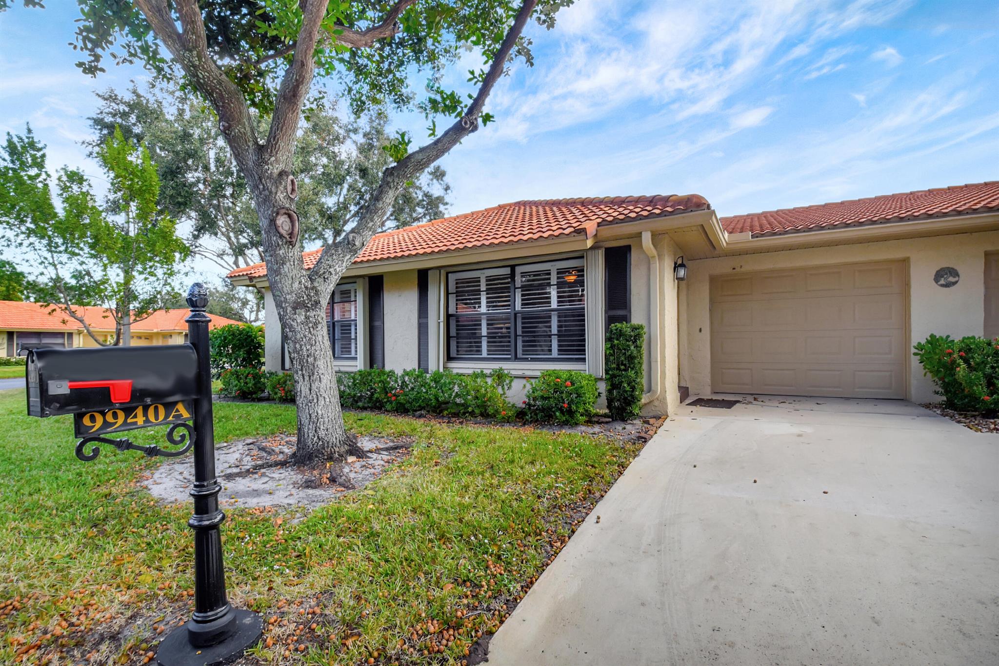 Escape the cold and make this beautifully renovated 2-bedroom, 2-bath villa in Boynton Beach your perfect seasonal retreat or your year-round residence! Located in the 55+ gated community of Bent Tree West, this home offers modern upgrades for a worry-free lifestyle. The remodeled kitchen and baths feature granite countertops and new appliances. Special features include custom plantation shutters and closets, large ceramic tiles, crown molding, and ceiling fans throughout for comfort and style. Enjoy the new Florida Room with impact glass sliders that open fully to the paver patio while storm shutters provide peace of mind. New washer/dryer, extra storage & attic access in the garage, updated electrical, and close proximity to shopping, dining, beaches & airports--schedule a tour today! provide added convenience for your stay. Additional storage in the garage can be accessed by pull-down stairs. With easy access to shopping, dining, airports and beautiful beaches, you'll find plenty to keep you entertained while you relax in sunny Boynton Beach. This is your chance to own a move-in-ready villa that offers everything you need for a comfortable and carefree winter retreat. Don't miss out&#x14;schedule a private tour today!