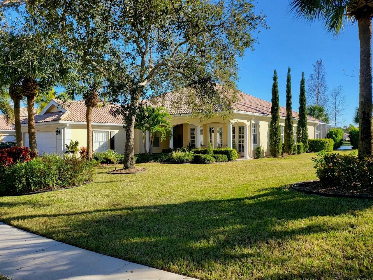 Truly One of a Kind! Please Come Experience This Newly Updated 4 Bedroom & 3 Bathroom Home That Reflects Meticulous Taste & Unparalleled Style. Nestled Along The Water On The Largest Lot in This Highly Sought After Community. This Home Offers a Unique Blend of Comfort & Designer Sophistication. Every Detail Has Been Carefully Thought Out With Opulent Finishes in This Open Floor Plan with a Myriad of Upscale Accents From Porcelain Floors, Kitchen Aid SS Appliances, Miele Coffee Station, 52 Recessed Lights, Newly Painted Exterior, 6 Flat Screen TVs, Surround Sound to Endless Water Views. Professionally Landscaped with Exterior Lighting That Surrounds This Resort Style Pool & Screened Enclosure, Perfect for Luxury Florida Living & Entertaining. This House Will Not Last!