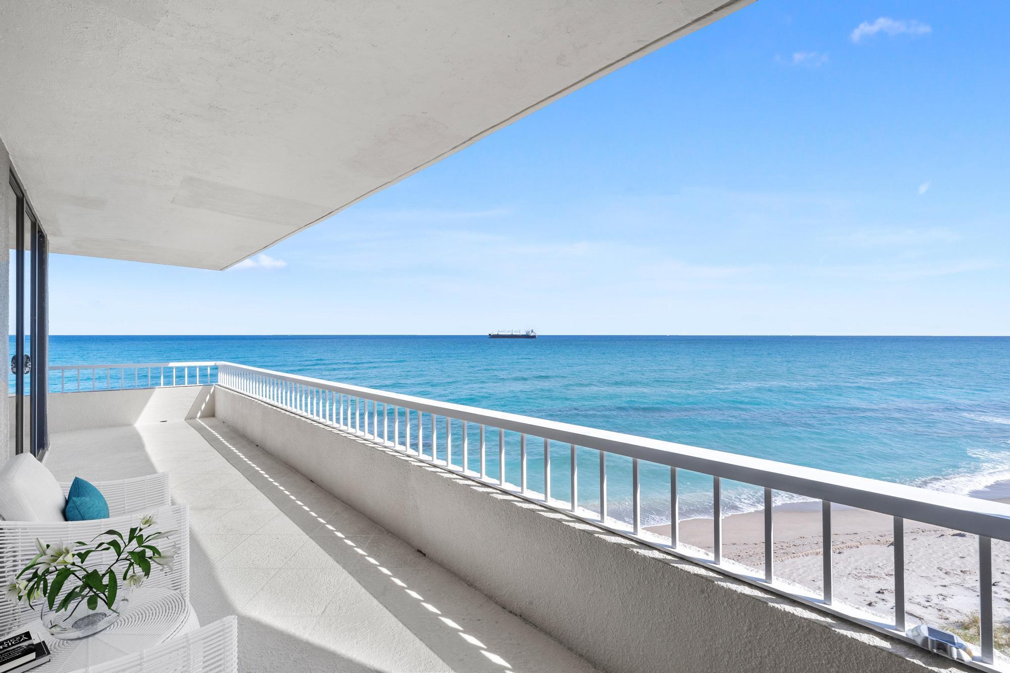 Direct Ocean Front condo with unobstructed panoramic views surrounded by gorgeous blue & turquoise waters overlooking the Ocean to the east and John MacArthur Park just north with incredible water Views from every room! This direct east/southeast residence has floor to ceiling impact glass windows and doors, primary-bath has dual vanities, separate bath and walk-in shower. Relax watching the boats cruise by while enjoying dining & drinks on your balcony with wide open views everywhere! This property boasts some of the best views on Singer Island! Water Glades residents have access to many amenities including private beach frontage ,two heated pools, tennis courts, lush landscaped recreation deck with an oceanfront owner's lounge with gorgeous views and plenty of space for entertaining Each building has its own exercise room, library and extra storage. Water Glades is a 24-hour manned gated community just adjacent to MacArthur Beach State Park and nature preserve. Singer Island is conveniently located in Northern Palm Beach County offering an abundance of local amenities including nearby shopping @ luxurious
Gardens Mall and world-renowned Worth Avenue, golfing at the North Palm Beach Country Club, PGA National, Abacoa Golf Club, in addition to a plethora of water sports such as world-class snorkeling, scuba diving, sailing, jet-skiing, kayaking, paddle-boarding, and some of the best fishing in South Florida, all with easy access to Palm Beach International Airport!