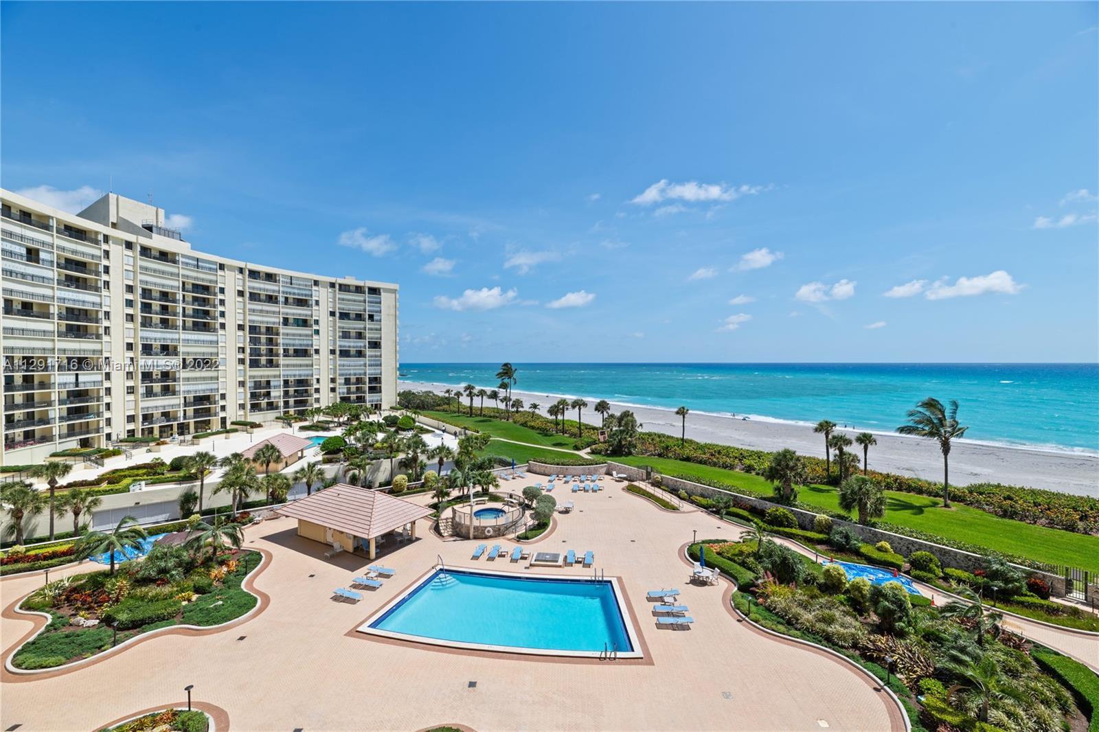 Welcome to Ocean Trail, Jupiter's ONLY direct ocean condo complex! Enjoy breathtaking morning sunrises from your private balcony in this beautifully finished fourth-floor condo located in Building 300, just south of the Jupiter Inlet. This is your chance to have the Atlantic Ocean right in your backyard. The tower features a fitness center, clubroom, oversized pool and deck, and on-site management available Monday through Friday. Ocean Trail also provides all owners with access to a large community pool and tennis courts.You will be within walking or biking distance to Dubois Park, mini golf, waterfront dining, Ocean Dunes public golf course, The Maltz Theatre, Love Street, and the outdoor dining at Guanabanas. Don't miss this opportunity--schedule a look today!