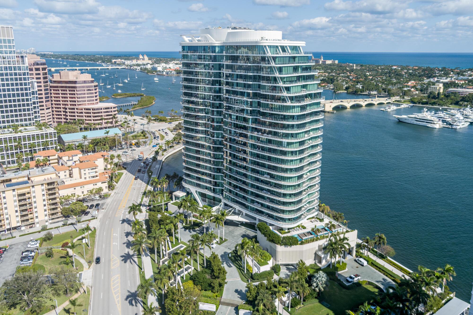 The coveted 04 Line at the Bristol is truly remarkable. As you enter this stunning high floor residence through a private foyer, you are greeted by breathtaking eastern and southern water views. This meticulously designed condominium features four bedrooms, five full bathrooms, and one half bath, seamlessly combining style and practicality. Created with sophistication in mind, this property boasts the finest finishes and top-tier upgrades. It's an exceptional home in the sky. The Bristol is unparalleled when it comes to amenities in Palm Beach County, offering an array of five-star services and attention to detail. Amenities include a waterfront fitness center, men's and women's beauty salon, spas, steam rooms, saunas, and massage treatment rooms. Residents enjoy a 75-foot resort-style and the convenience of on-site professional concierge and front desk service. Additional features include a spacious outdoor entertainment terrace, a club lounge, a private dining area, a card room, a dog park, and a full-building generator for added peace of mind. This condominium includes two garage parking spots and one valet spot.