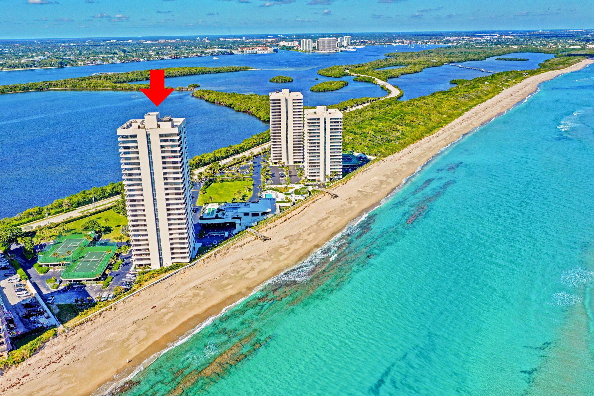 MOST SOUGHT AFTER VIEW IN ALL OF WATER GLADES THE '' C '' STACK . THE MOST MAGNIFICENT VIEWS FROM YOUR FLOOR TO CEILING IMPACT WINDOWS. OVER LOOKING THE BLUE ATLANTIC OCEAN AND JOHN MAC ARTHUR BEACH STATE PARK AND THE INTRACOASTAL WATER WAYS. QUARTS COUNTER TOPS KITCHEN,RAISED CEILING,2 UPGRADED BATHROOMS, 2 SPLIT BEDROOMS,  THIS UNIT HAS A 57 FOOT WRAP AROUND BALCONY,NEW AC WITH  ANTIBACTERIAL FILTERS,WHOLE HOUSE WATER FILTERS, REMOTE SHADES,SUB-ZERO BOSCH REF. FEATURES TOTAL PRIVACY .ONLY 4 UNITS PER FLOOR.NEW LOBBY,NEW FITNESS ROOM,NEW LIBRARY.4 TENNIS COURTS, 2 HEATED POOLS, SHUFFLE BOARD, PUTTING GREEN,MILLION DOLLOR CLUBHOUSE,1200 FEET OF SANDY WIDE BEACH AT YOUR FOOT STEPS
