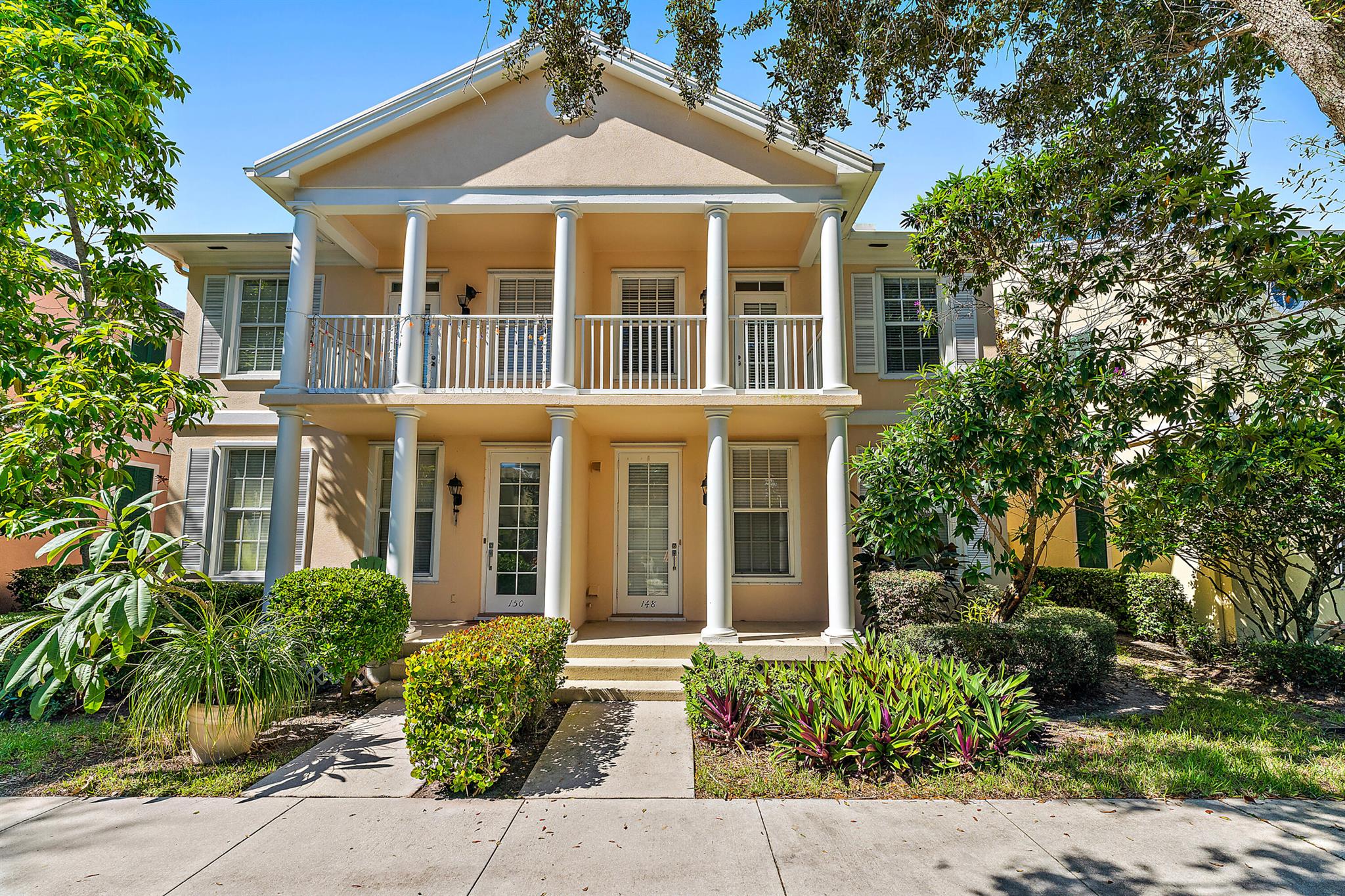 Discover this rare gem--an inviting 3-bedroom, 2.5-bath town home complete with a 2-car garage and a rarely found private pool! The first floor welcomes you with ceramic tile laid on the diagonal, creating a spacious and modern feel. The living room, located at the front of the home, provides a cozy space for relaxation, while the open-concept kitchen, family room, and dining area overlook the sparkling pool--perfect for entertaining. Upstairs, the primary bedroom offers direct access to a private balcony, providing a peaceful retreat. Two additional bedrooms and a second full bath complete the upper level, offering plenty of room for family or guests. Cambridge offers its residents an additional pool, playground and community room for your private events.