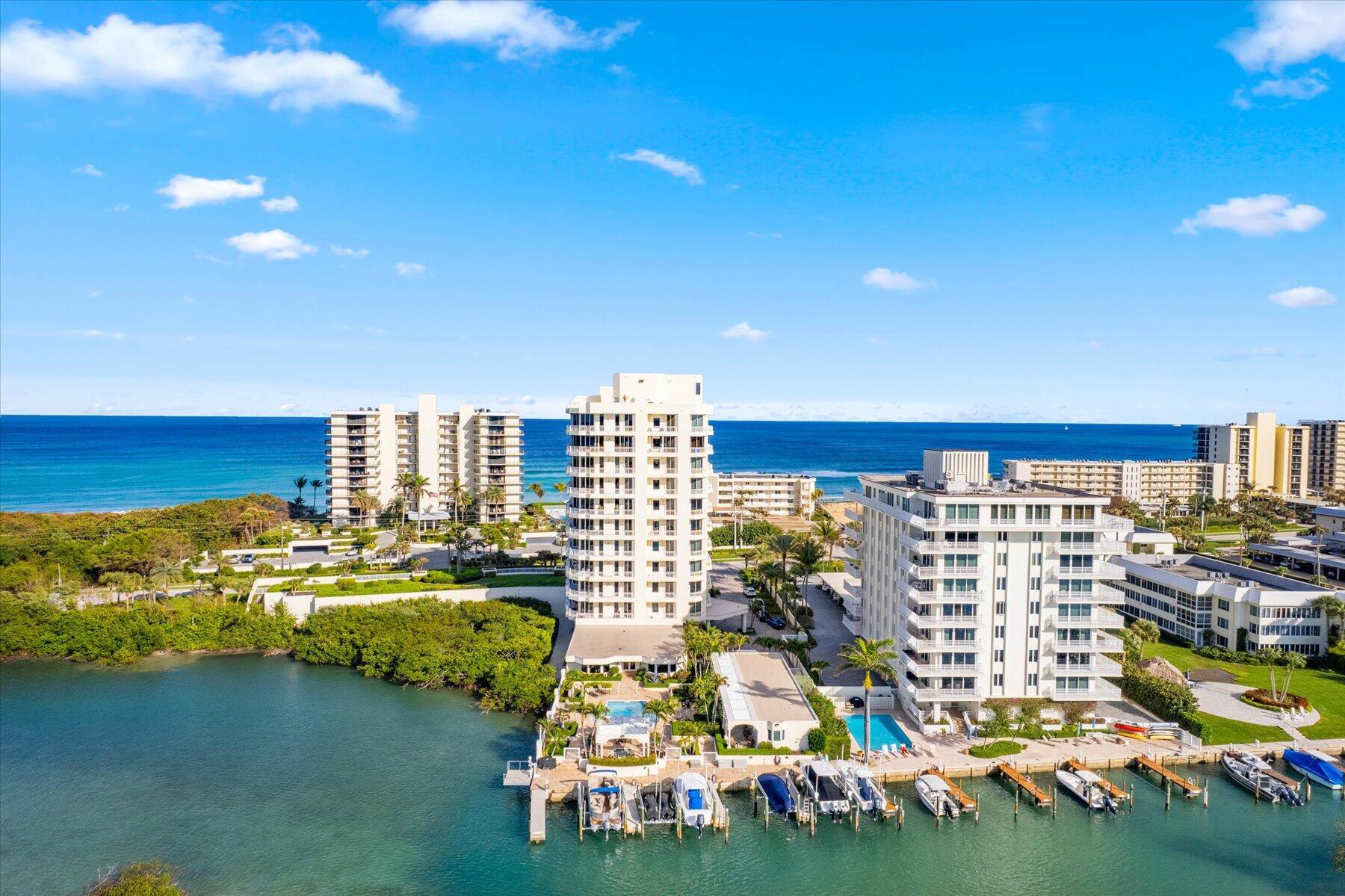 Welcome to luxury coastal living at this stunning, fully renovated penthouse at 425 Beach Road, PH-O. Located in the heart of Tequesta (Jupiter Island), this exquisite 3-bedroom, 3.5-bathroom home in the sky combines modern elegance with the tranquility of beachside living. Experience panoramic views of the Intracoastal Waterway, the Atlantic Ocean, and the famous Jupiter lighthouse. ''If there is a better view in Palm Beach County, I don't know where it is.'' - Local Developer As you enter, you'll be greeted by the bright, open-concept floor plan, designed to maximize natural light and to capture the views from every room. The spacious living and dining areas are perfect for entertaining, with large windows that integrate the indoor and outdoor spaces. Explore the untapped private rooftop entertainment area large enough to host parties as the sun sets over the Intracoastal or a morning coffee as the sunrises over the ocean. There is no other property that captures the lifestyle, location and views of 425 Beach Rd PH-O, "A Peace of Blue". No detail has been spared in the recent renovation. The gourmet kitchen features high-end appliances, custom cabinetry, and sleek countertops. The primary suite is a true retreat, complete with a spa-like en-suite bathroom, custom walk-in closets, and views that will make every morning feel like a vacation.
Experience the best of Florida living with the perfect combination of luxury, location, and lifestyle. With the beach, world-class dining, shopping, and entertainment all just moments away, this is more than just a home - it's a lifestyle.