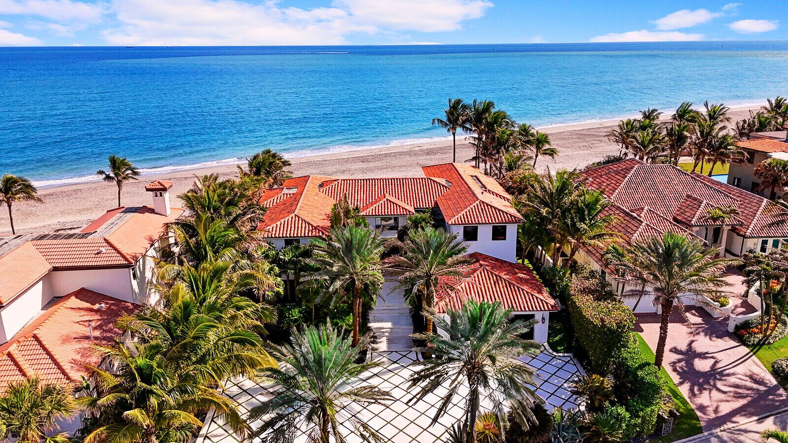 Elevated atop a high bluff with breathtaking panoramic ocean views, this direct oceanfront estate in prestigious Jupiter Inlet Colony is a rare opportunity to own a meticulously maintained, move-in-ready coastal retreat. Boasting 5 bedrooms plus a den and 5 full bathrooms & 2 half baths, this residence seamlessly blends timeless elegance with modern enhancements, making it an exceptional sanctuary for both entertaining and relaxation.Originally renovated in 2016, this home has been continually upgraded to ensure the highest level of comfort and sophistication. A whole-house generator was installed in 2021, providing peace of mind and uninterrupted power. In 2023 and 2024, the property underwent significant improvements, including a newly resurfaced pool with updated tiling, the installation of five brand-new AC units, and a complete exterior repaint, giving the home a fresh and modern look. The Control 4 Smart Home System was also upgraded with a new motherboard, enhancing automation and convenience.

Additional enhancements include new astro turf, fencing, and an irrigation system, ensuring a beautifully maintained outdoor space, as well as a Mosquito Joe system, updated wiring, and new low-voltage landscape lighting, creating a tranquil and inviting ambiance. The oceanfront landscaping was also recently upgraded, maximizing privacy while perfectly complementing the stunning coastal backdrop.

Designed to take full advantage of its spectacular waterfront setting, the home features impact windows and doors, allowing natural light to flood the open and airy interior. The gourmet kitchen is appointed with top-tier appliances, custom cabinetry, and luxurious finishes, while the expansive living and dining areas flow seamlessly to the outdoor living spaces, ideal for entertaining. The primary suite offers a private sanctuary with sweeping ocean views, a spa-inspired ensuite, and direct terrace access.

Situated in the exclusive Jupiter Inlet Colony, this sought-after community offers a secluded beach, optional exclusive beach club membership, and a serene &amp; secure coastal setting, all while being just minutes from world-class dining, shopping, golf, and entertainment. 

This is a rare opportunity to own an exceptionally maintained, move-in-ready oceanfront estate in one of Palm Beach County's most desirable locations.

Schedule your private showing today!