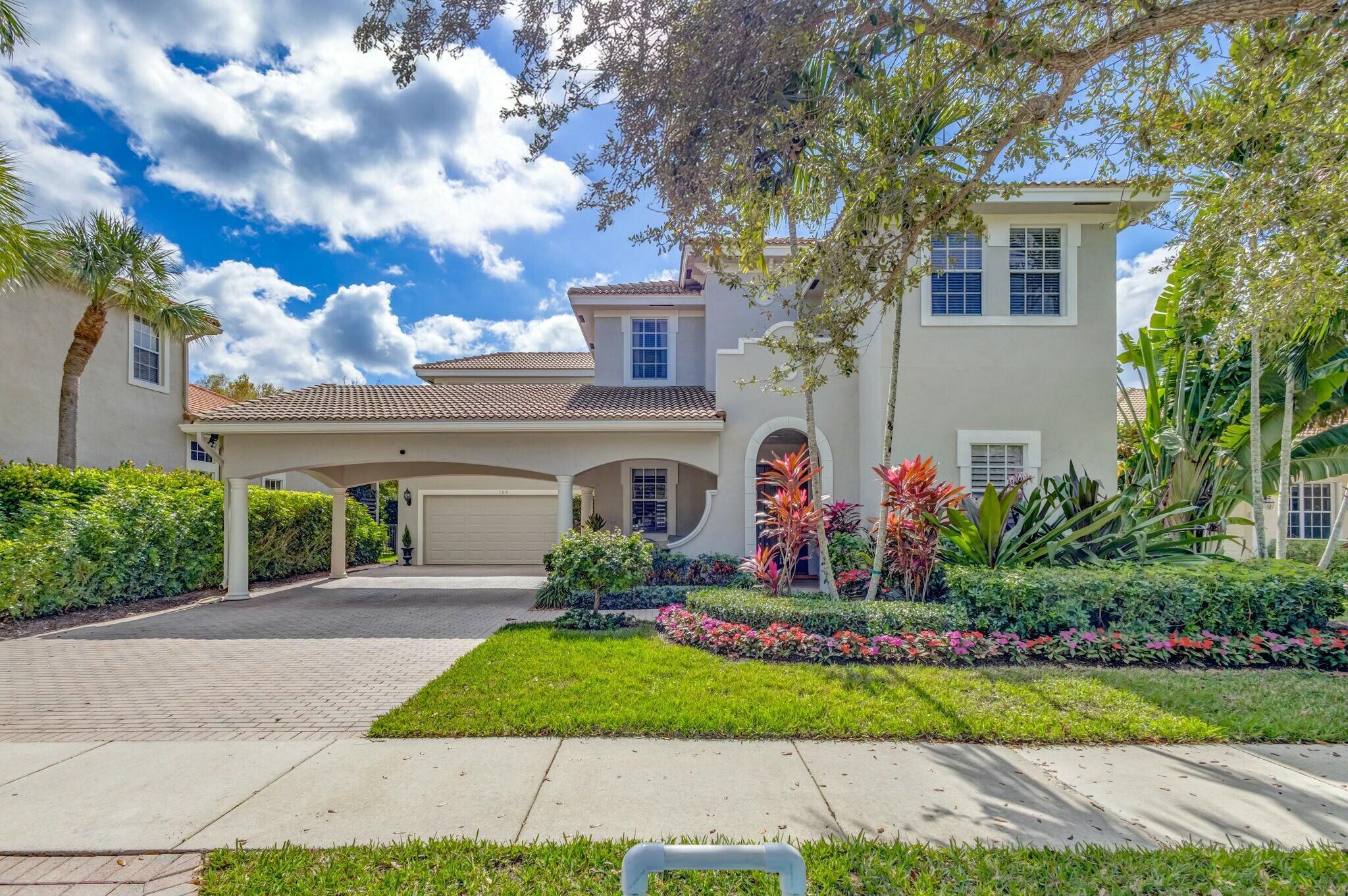 Welcome to this exquisite four-bedroom, four-bathroom residence nestled in the heart of Paseos, one of Jupiter's most sought-after communities. This meticulously maintained home offers a harmonious blend of luxury and comfort, perfect for families seeking both elegance and convenience. The well-designed floor plan seamlessly connects the living, dining, and kitchen areas, creating an inviting space for gatherings and daily living. Equipped with modern appliances, ample cabinetry, and a generous island, this kitchen is a chef's dream. Four generously sized bedrooms, each with access to well-appointed bathrooms, ensure comfort and privacy for all family members and guests. Step outside to your screened enclosure featuring a pristine swimming pool, ideal for relaxation and entertaining Enjoy the sun and surf with the beach just a short 5-mile drive away.
Families will appreciate the close proximity to top-rated schools, ensuring quality education opportunities.
Paseos is renowned for its Mediterranean-style architecture and vibrant community atmosphere. Residents have access to scenic walking trails, parks, and recreational facilities, enhancing the overall living experience. This home is a rare find, combining exceptional condition with a prime location. Experience the best of Jupiter living in this remarkable Paseo community.