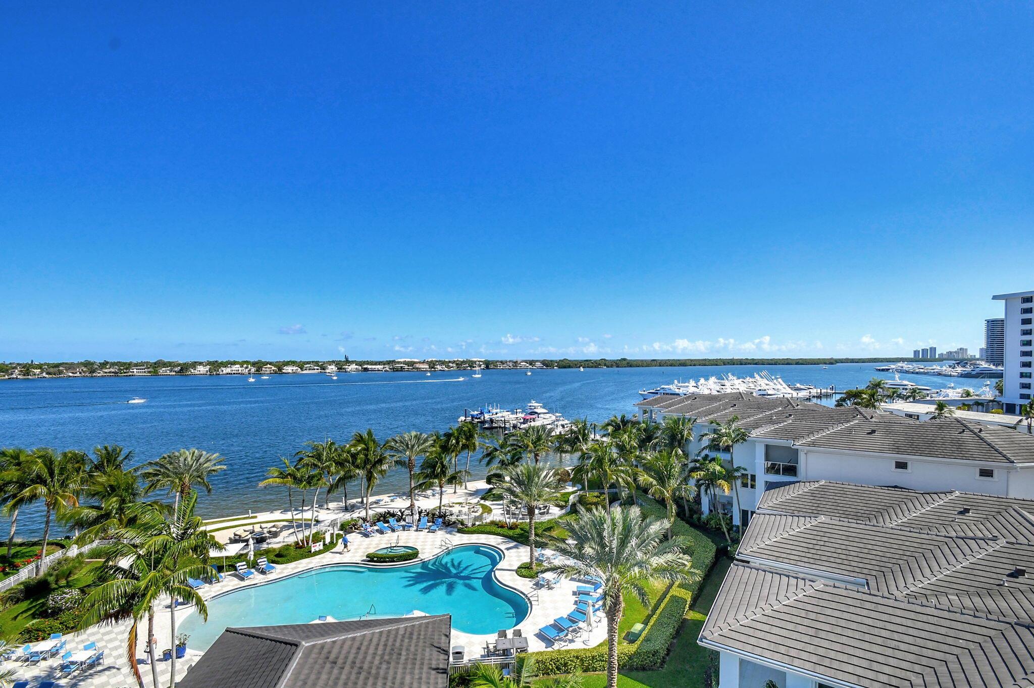 Extraordinary opportunity to buy one of the premier homes in Palm Beach County. 6th floor highly sought after ''Azure unit'' in the coveted Water Club Tower 2. This condo ''line'' is closest to the Intracoastal Waterway offering 2500 sq. ft. under air (3000 total), 3 Bedrooms + Den (can be 4th Bedroom) & 4 full baths, with panoramic totally unobstructed ocean & intracoastal views (east, west, north & south) . Bright open floor plan w/ floor-to-ceiling windows in every room. Living Room opens to an oversized ocean view terrace. 3rd Bedroom has an additional western facing terrace with beautiful sunsets.  Stretch mirrored ceiling, motorized shades on all windows, new stove, new dishwasher, custom fans and lighting fixtures. All new custom closets. 5 flat screen TV's included. 4 matching... 4 matching bar stools included. Two premium assigned parking spaces provide easy with access to the private entry vestibule.
The Water Club offers 24-hour front desk service, modern fitness centers, lap pool and two oasis pools with a jacuzzi, saunas, steam room and outdoor fire pits. Two hotel suites for guest usage. Massage room &amp; Private dockage available for boaters