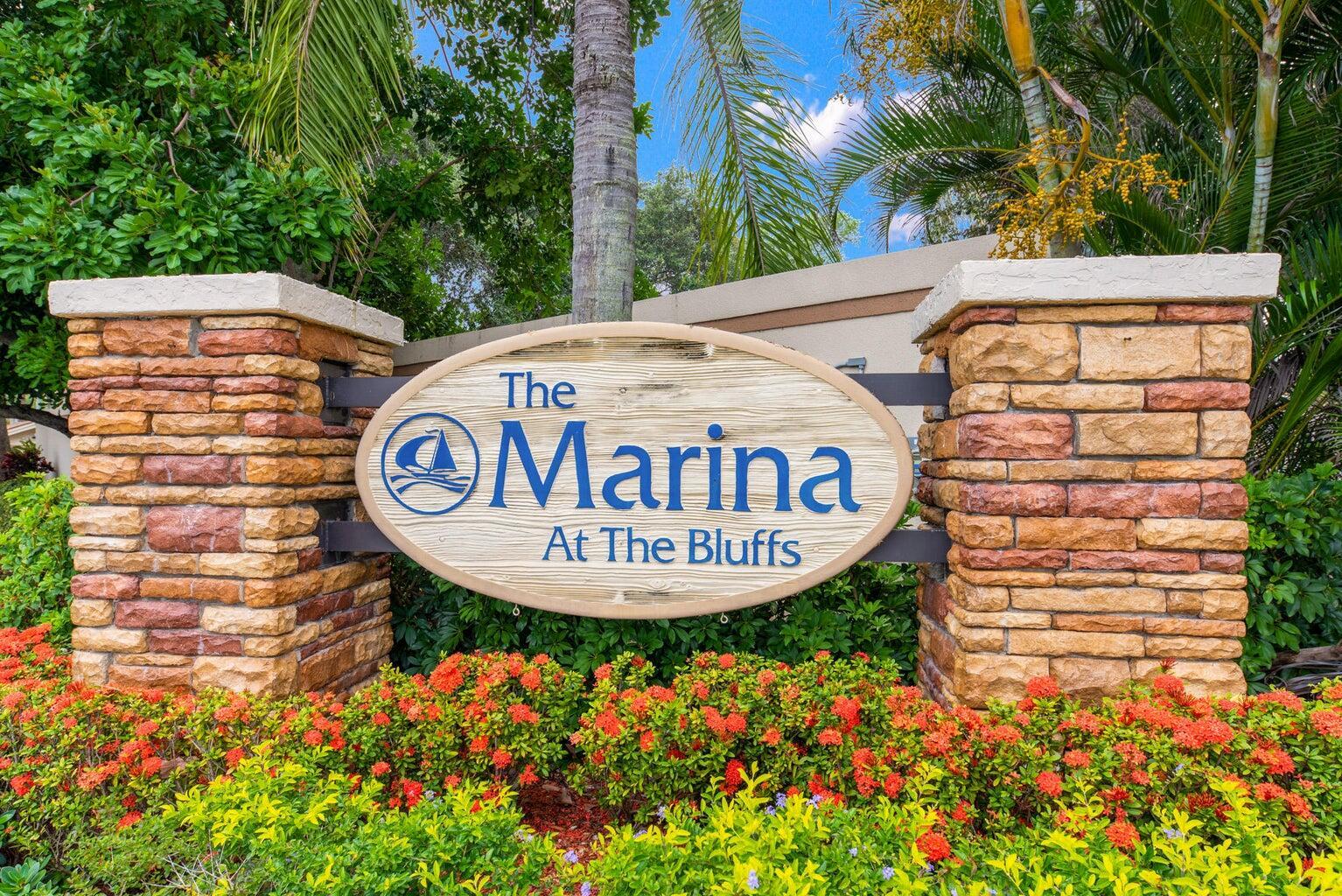 ''Marina at the Bluffs'' which is located just a short distance from the big blue ocean. This 2 bed/ 2 bath condo has a renovated kitchen with granite countertops and  newer stainless steel appliances. The extended outdoor covered patio is an ideal spot to enjoy morning coffee and those beautiful sunsets in the evening. Features Include: Original Owner Updated Kitchen, Newer Appliances, Washer/Dryer, Roof Replaced 2022, Second Floor Corner Unit, Extended Covered Patio also Included are Florida's Sunrises and Sunsets free of charge. Community Offers: 4 Community Pool, 2 Tennis Courts, Bocce Ball, 2 Libraries, Picnic Tables and BBQ's Located Throughout and Bluffs Marina for those boaters ~ HOA Covers: Bldg Insurance/Cable/Water/Sewer/Roof/Lawn Care/Pet Friendly ~ Motived Owner~~ Make Offer