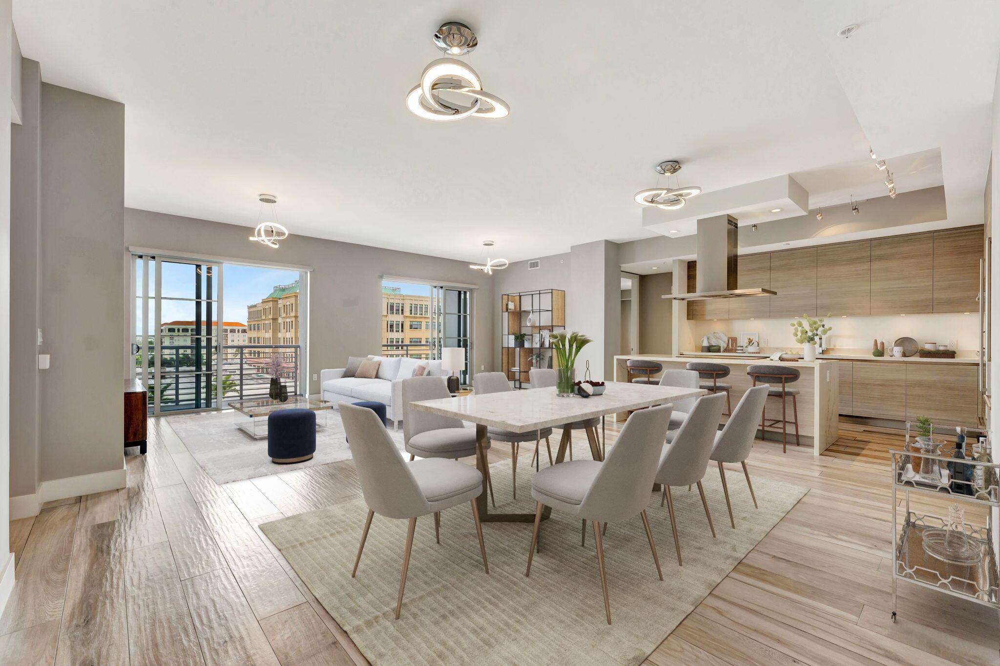 NEW OFFER PRICE:Welcome to Tower 155; in Downtown Boca Raton. BEST PRICED PER SqFt in BUILDING. This DOUBLE-UNIT Luxury condo consists of 3 BEDROOMS, 3 FULL BATHROOMS, spanning 2,571 Total Sq Ft. With a Spacious ,Open concept it features Modern, Sublime Elegance including a Chef's kitchen with Quartz countertops ,Hunter Douglas Electrical Shades throughout, Custom-built Closets, Italian Cabinetry and top of the line Bosch appliances. Built in 2020, and only gently used a few months a year, it boasts Floor to Ceiling Impact Windows,and Tile throughout. Two side by side Parking spaces come complete with Electrical hook up.Tower 155 offers 24hr Concierge service ,State-of-the-Art fitness center,Top Amenities, Pool,Spa,all just steps away from Restaurants,Shopping,Entertainment and the Beach