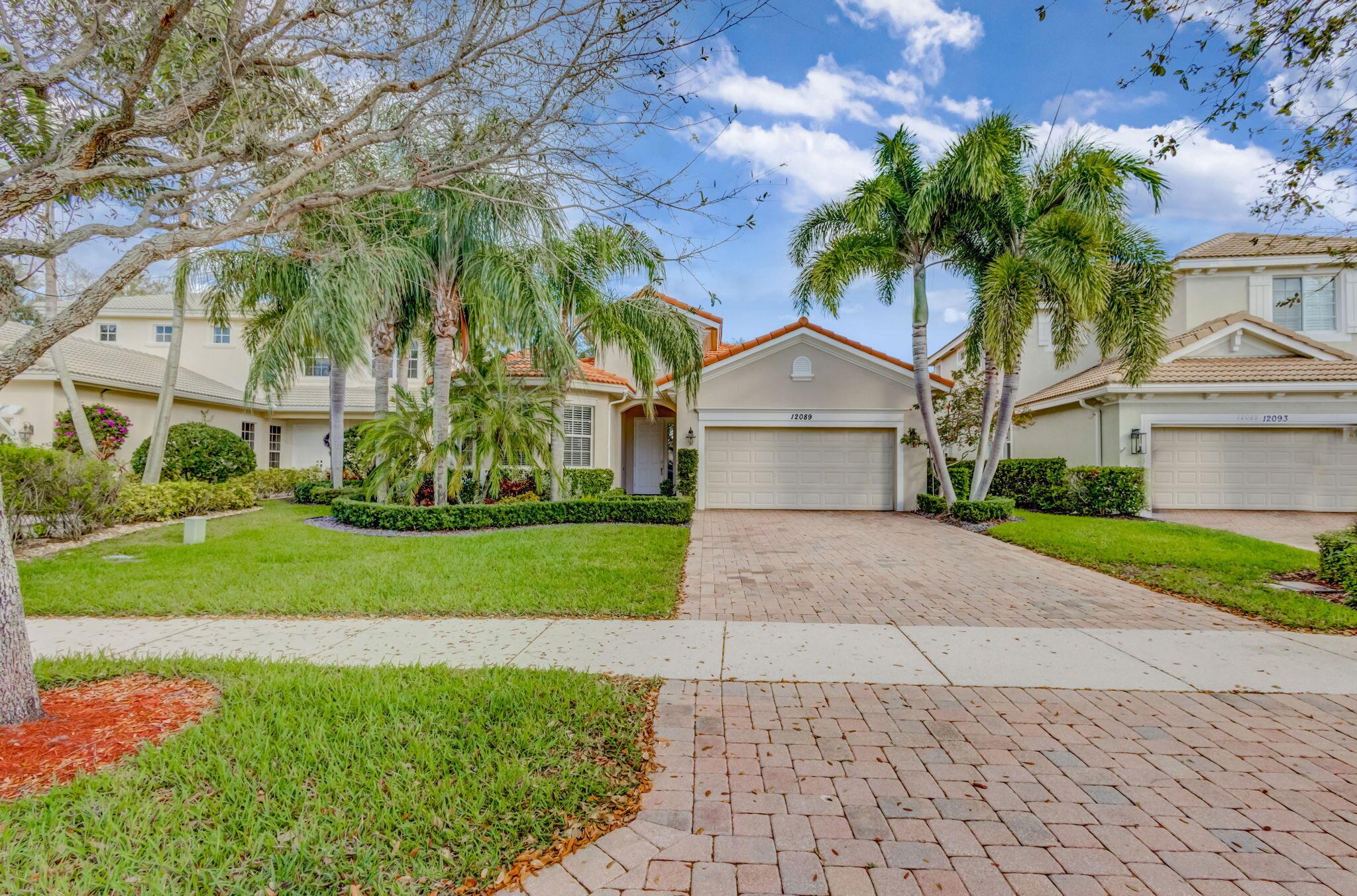 Beautiful and desirable one-story Floresta model in the gated community of Paloma. This three bedroom, three bathroom, includes a glass enclosed den/office. Naturally bright, it features impact windows, and high ceilings. Split bedrooms, gourmet kitchen, updated flooring and generous closets. Serene location with ample green views and a magnificent pond view to be enjoyed from the family, kitchen and primary bedroom. A little Walden Pond-meets Palm Beach Gardens. Paloma is a newer community, centrally located minutes from golf, tennis, pickleball, beach, restaurants and airport.  Incredible clubhouse with lap pool, hot tub, full gym, kids' playground, community room, grill, library and more! Impeccably maintained. Don't miss touring this gracious property.