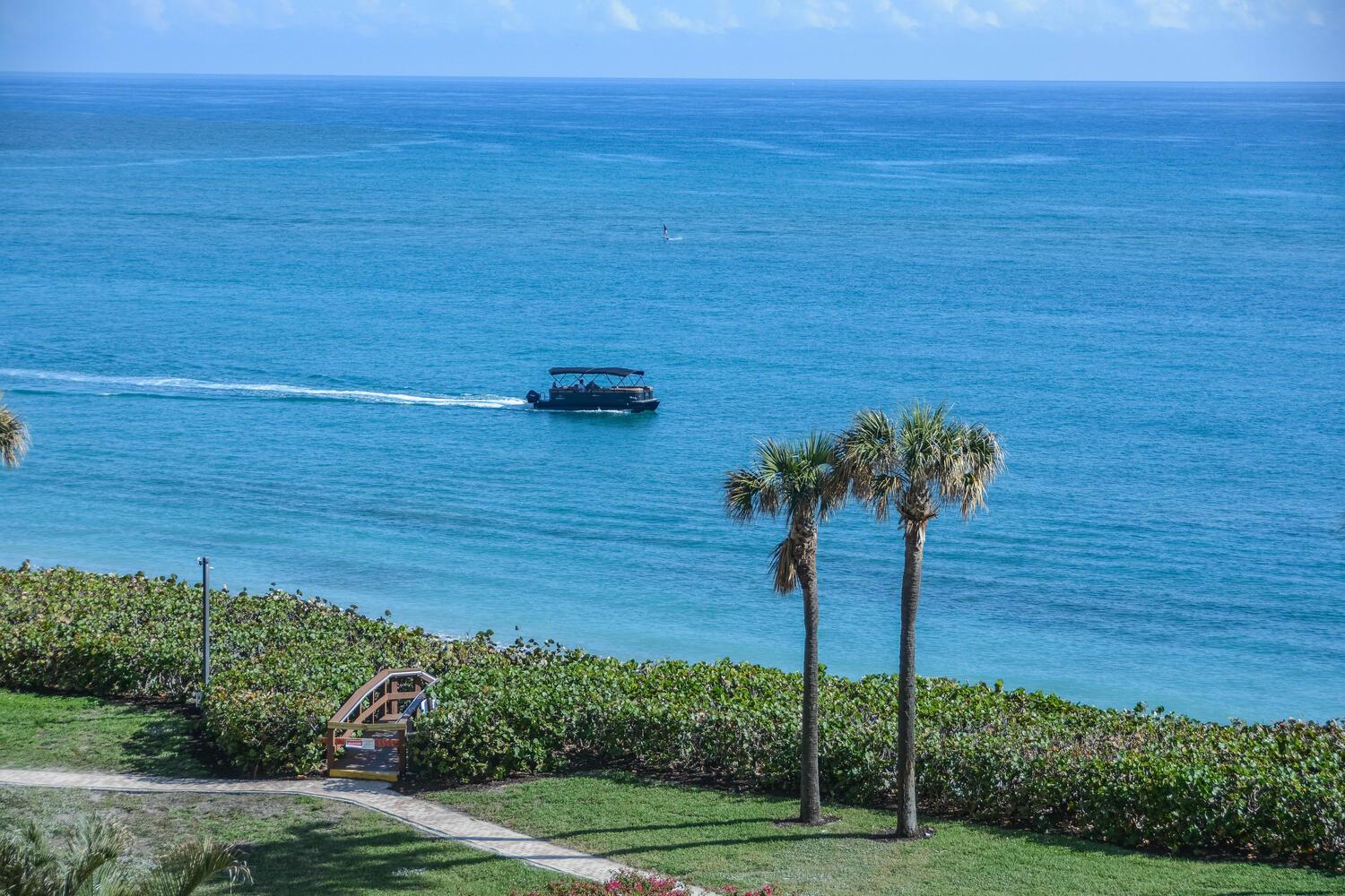 Beachside coastal living in this resort style condominium community on Jupiter Beach. Just outside your door is easy access to the pool and the beach. A 2 bedroom 2 bathroom, a washer & dryer inside the condoOcean Trail offers heated pools, 9 tennis courts, walking trails along the perimeter of the community, fitness center in each bldg.  An elevator in each bldg.
