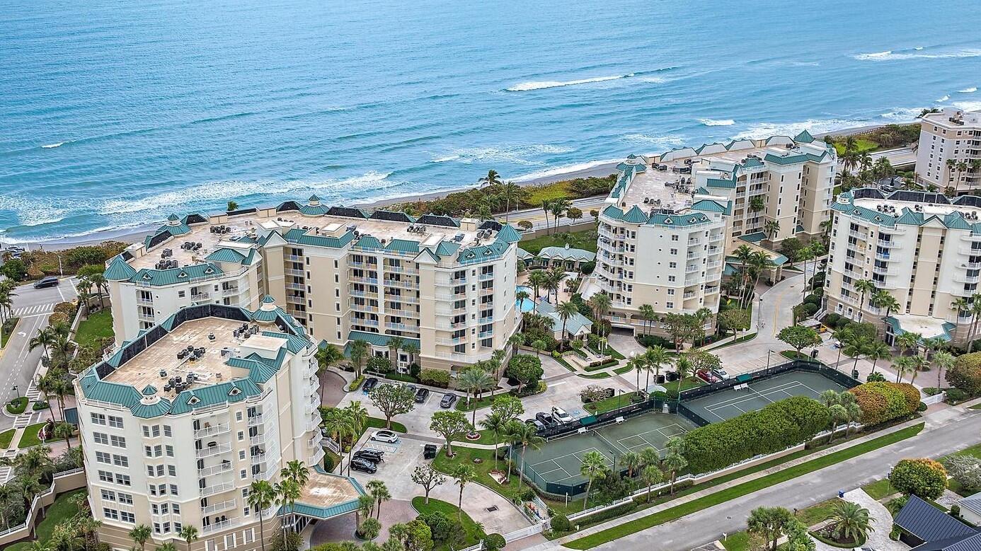 Embrace the ultimate coastal lifestyle in this breathtaking penthouse condo, nestled in Jupiter's most coveted oceanside community where elegance meets modern convenience. This expansive 3-bedroom, 3-bath residence, complete with an elegant powder room, offers mesmerizing views of the sparkling turquoise waters & spectacular sunrises. With spacious living areas &  expansive balcony, this home is designed for both relaxation & entertaining. The luxurious master suite, features sweeping ocean views, a spa-inspired updated bath equipped with a freestanding tub, an oversized shower, & a lavish double-sink vanity. Your guests will relish their own sanctuaries in the two en-suite bedrooms, each boasting generous closets & private balconies offering breathtaking sunsets. Entertain in style with a chef's kitchen including a cozy breakfast nook, a large separate pantry and wine cooler, all seamlessly flowing into the stylish main living area. Additional key highlights include a full-size laundry room, tastefully renovated powder room and baths, motorized blinds, plantation shutters, ample large closets throughout, two deeded garage parking spots as well as a separate storage unit. Arrive in grandeur via your semi-private elevator, leading to a welcoming entry foyer. The condo also features new wood-style ceramic tiles, neutral rugs in all bedrooms, full-impact windows and doors that enhance both aesthetics and safety. You and your guests will enjoy the luxurious lifestyle Jupiter Ocean Grande offers with its lighted tennis courts, a heated resort-style pool and spa, outdoor patio dining, a community room featuring a full kitchen, a state-of-the-art fitness center, as well as card and billiard rooms. With direct access to the pristine Atlantic Ocean, a 24-hour manned gate, a dog walk, and convenient car wash area, this residence truly embraces coastal living.  Ideally located near all of Palm Beach County's attractions, cultural centers, marinas, golf courses, Palm Beach International Airport, this is not just a home, it's your dream coastal retreat waiting for you and your family to enjoy. 
All information is deemed reliable but not guaranteed and should be verified. Subject to change without notice.